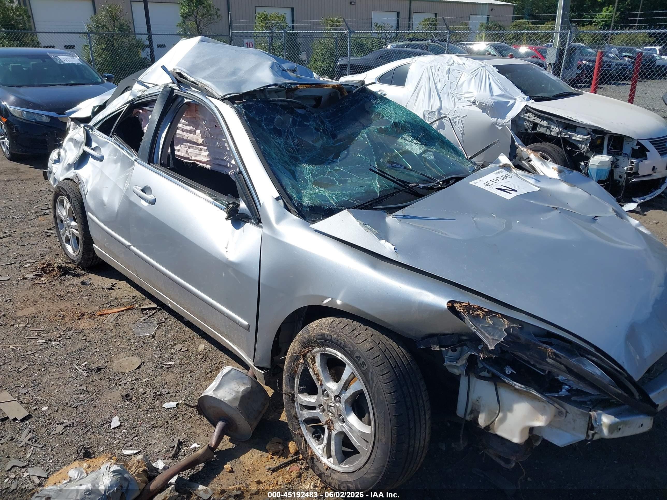 2006 Honda Accord 2.4 Se Silver vin: 1HGCM56326A147750