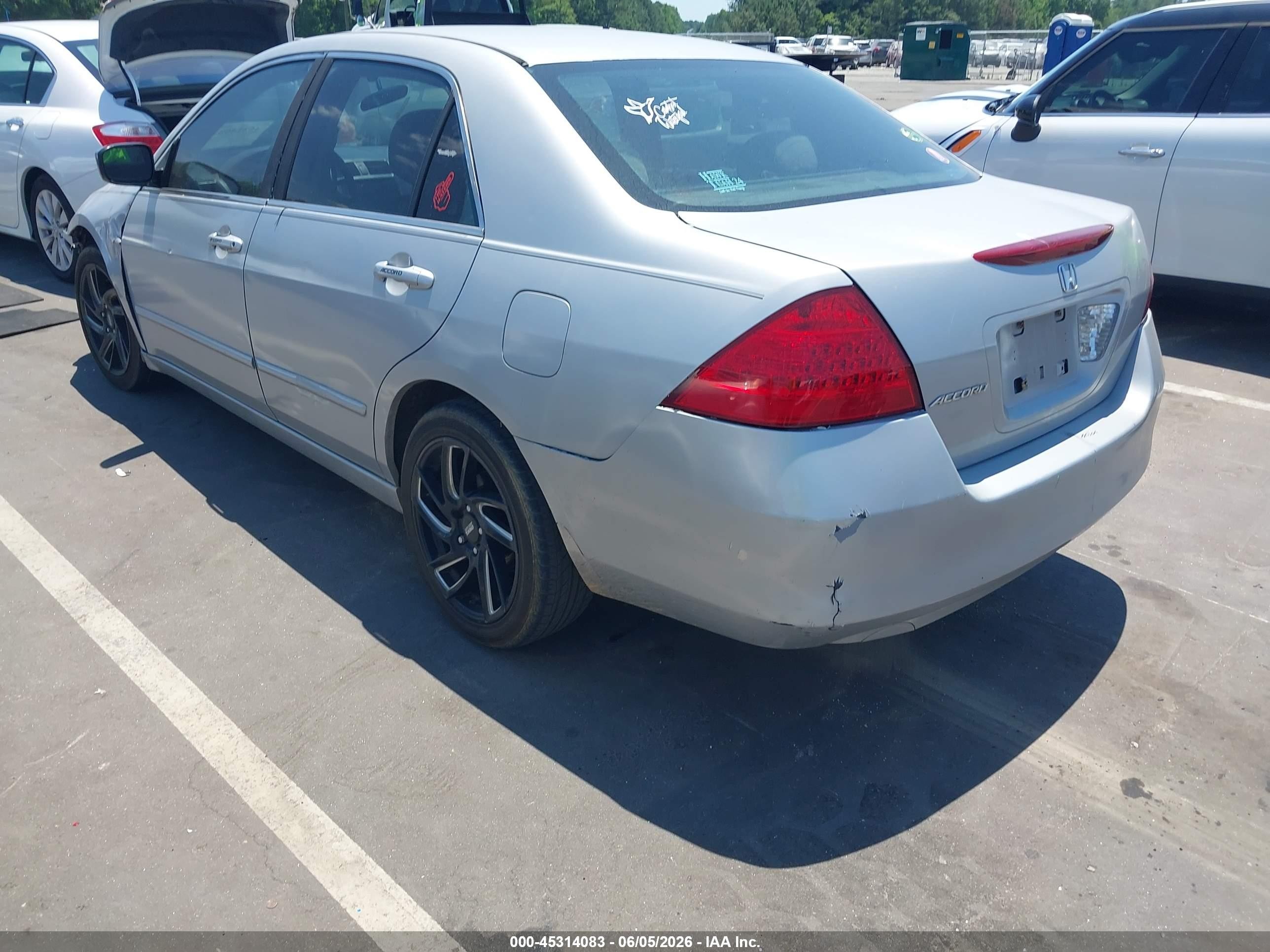 2007 Honda Accord 2.4 Se Silver vin: 1HGCM56327A005528