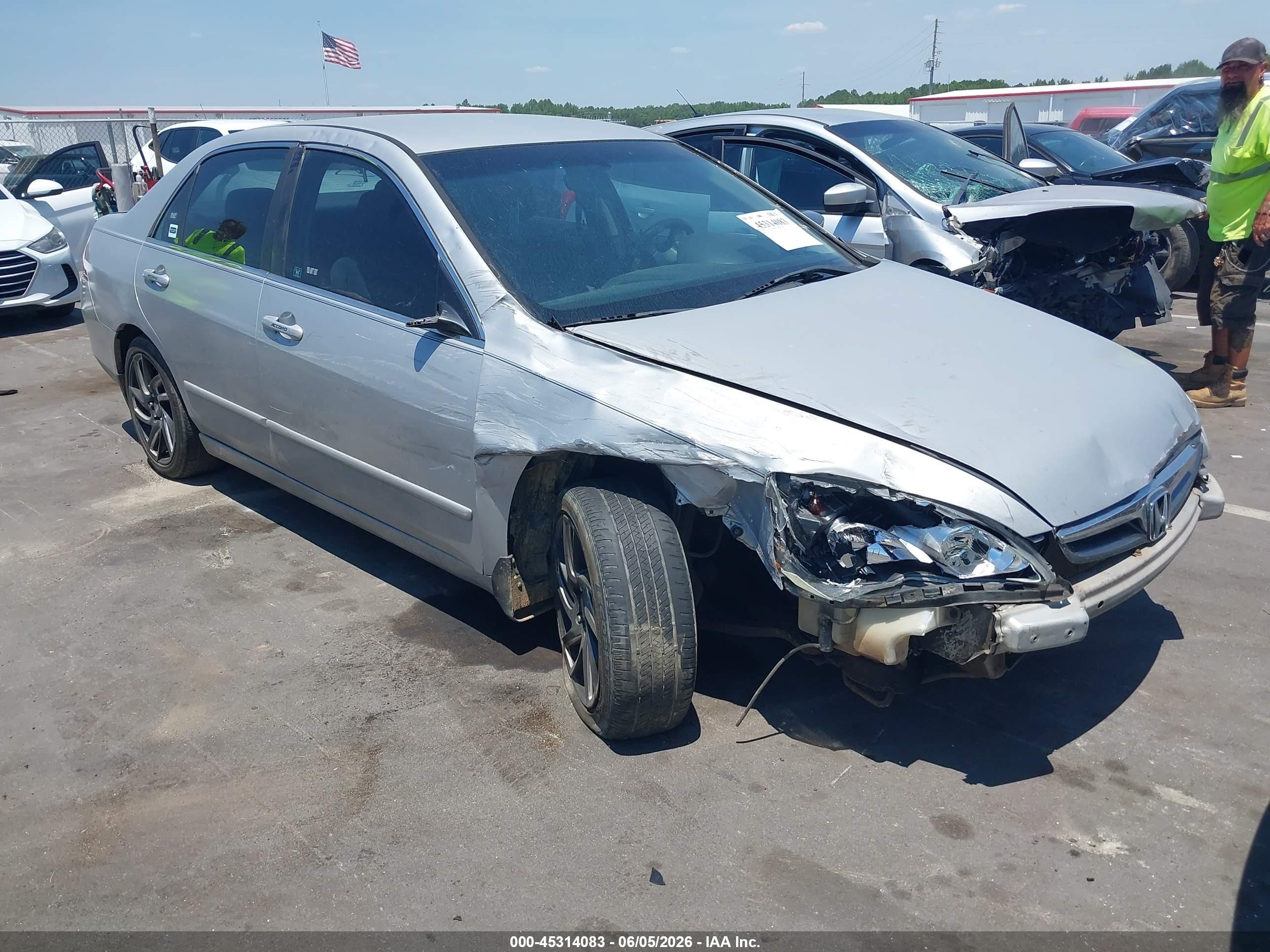 2007 Honda Accord 2.4 Se Silver vin: 1HGCM56327A005528
