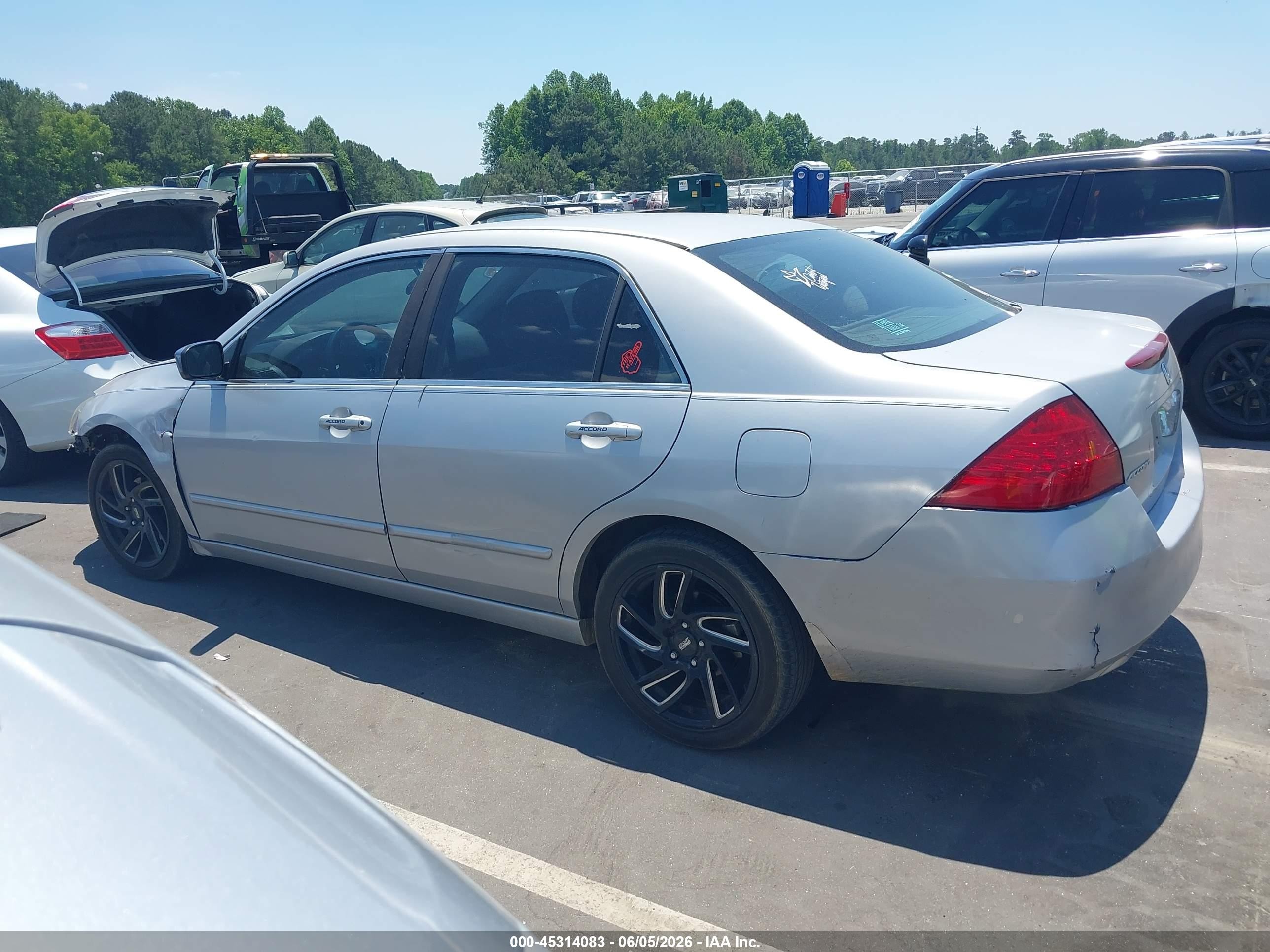 2007 Honda Accord 2.4 Se Silver vin: 1HGCM56327A005528
