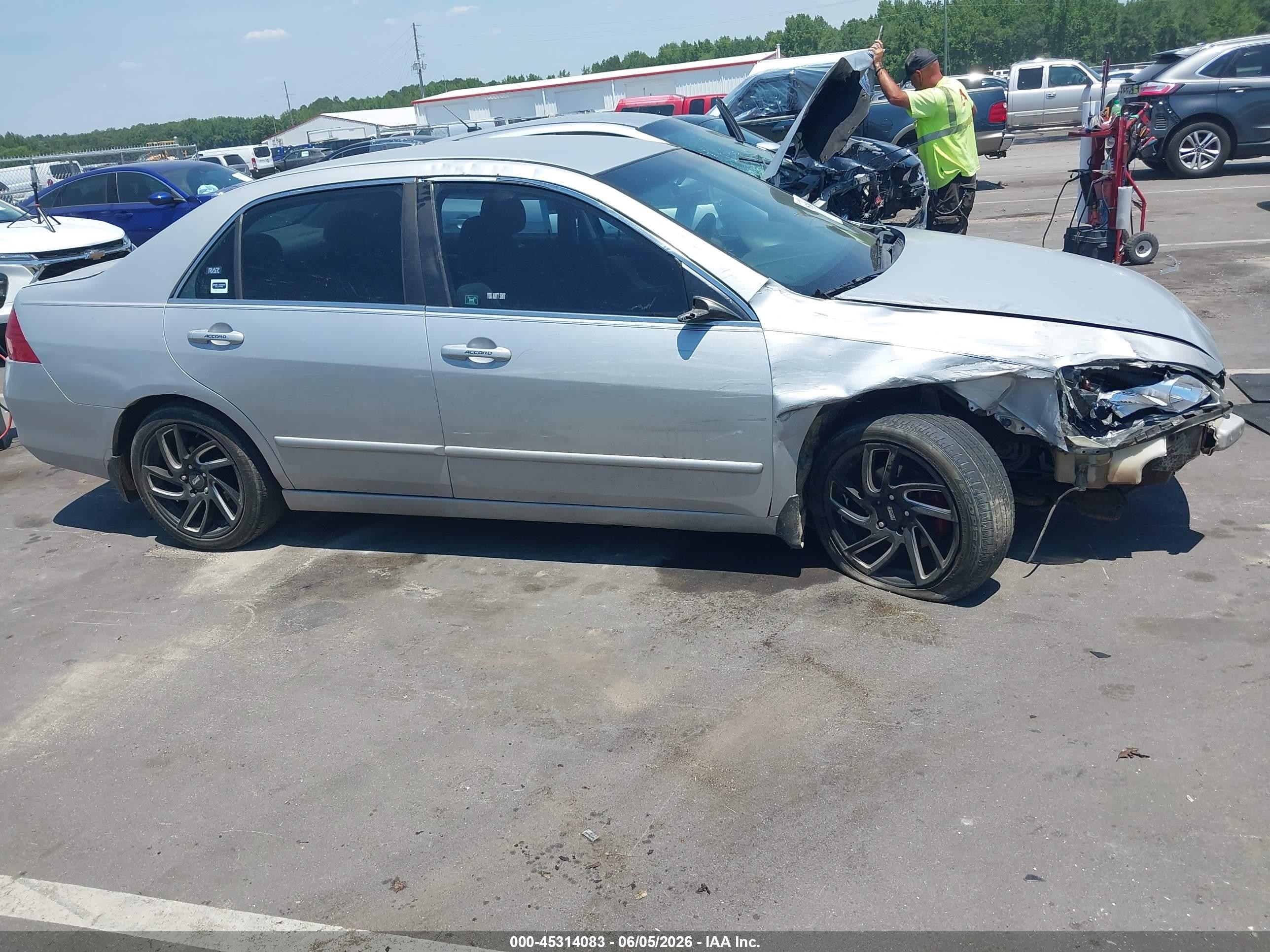 2007 Honda Accord 2.4 Se Silver vin: 1HGCM56327A005528