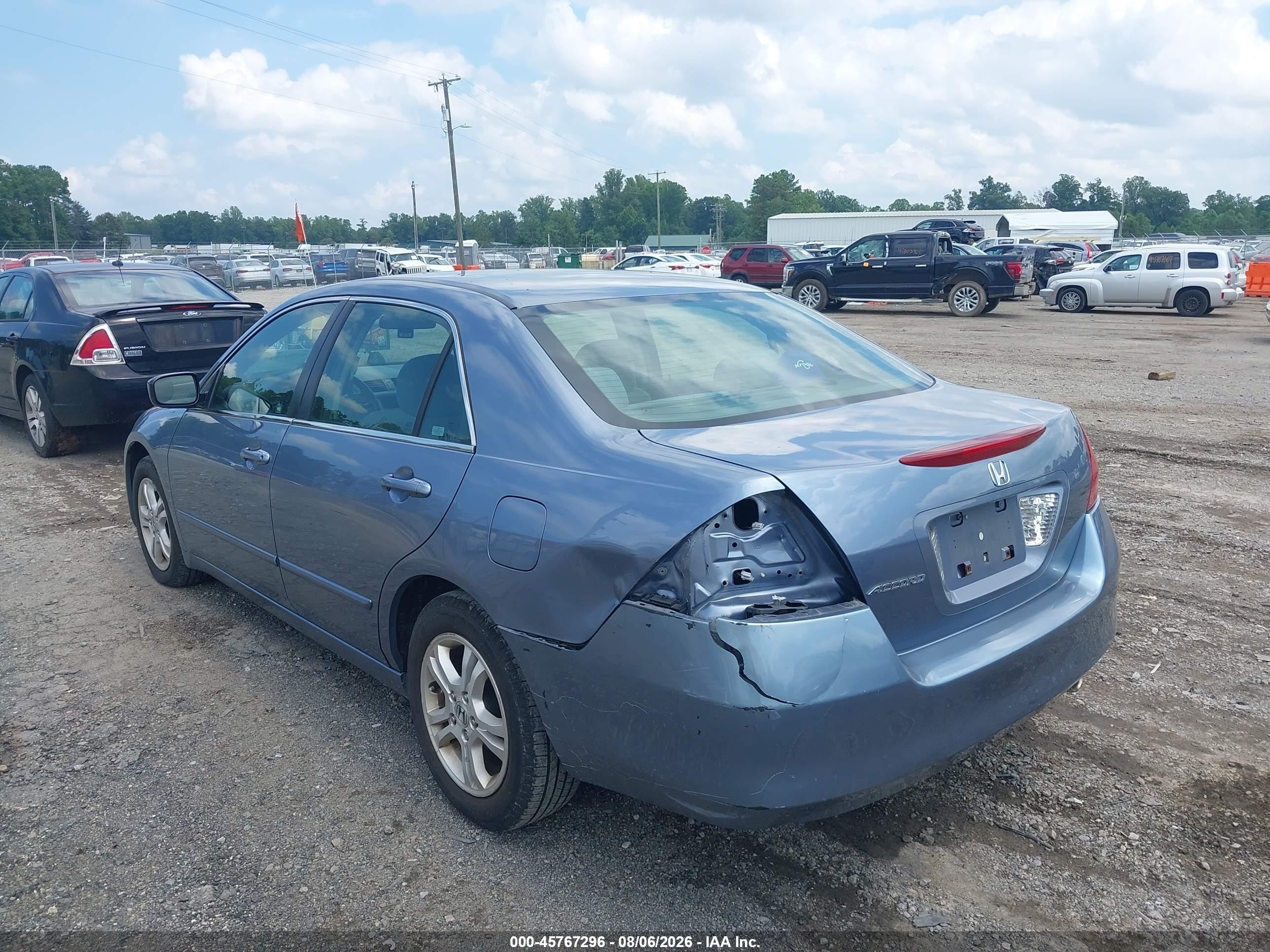 2007 Honda Accord 2.4 Se Blue vin: 1HGCM56327A007540