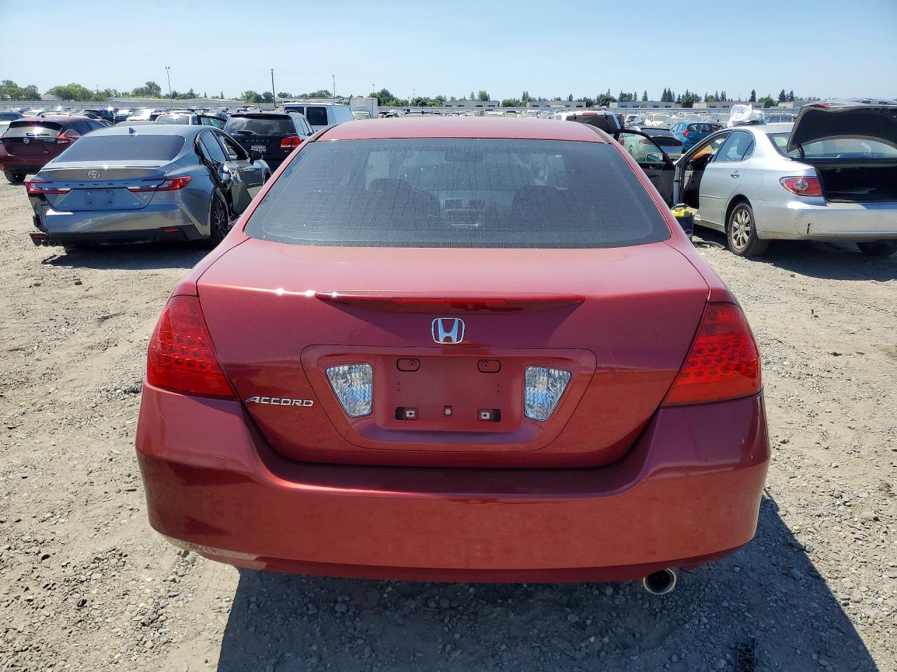 2007 Honda Accord Se Red vin: 1HGCM56327A071089