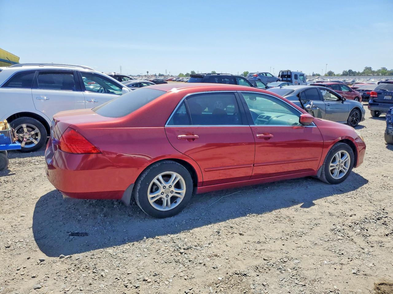 2007 Honda Accord Se Red vin: 1HGCM56327A071089