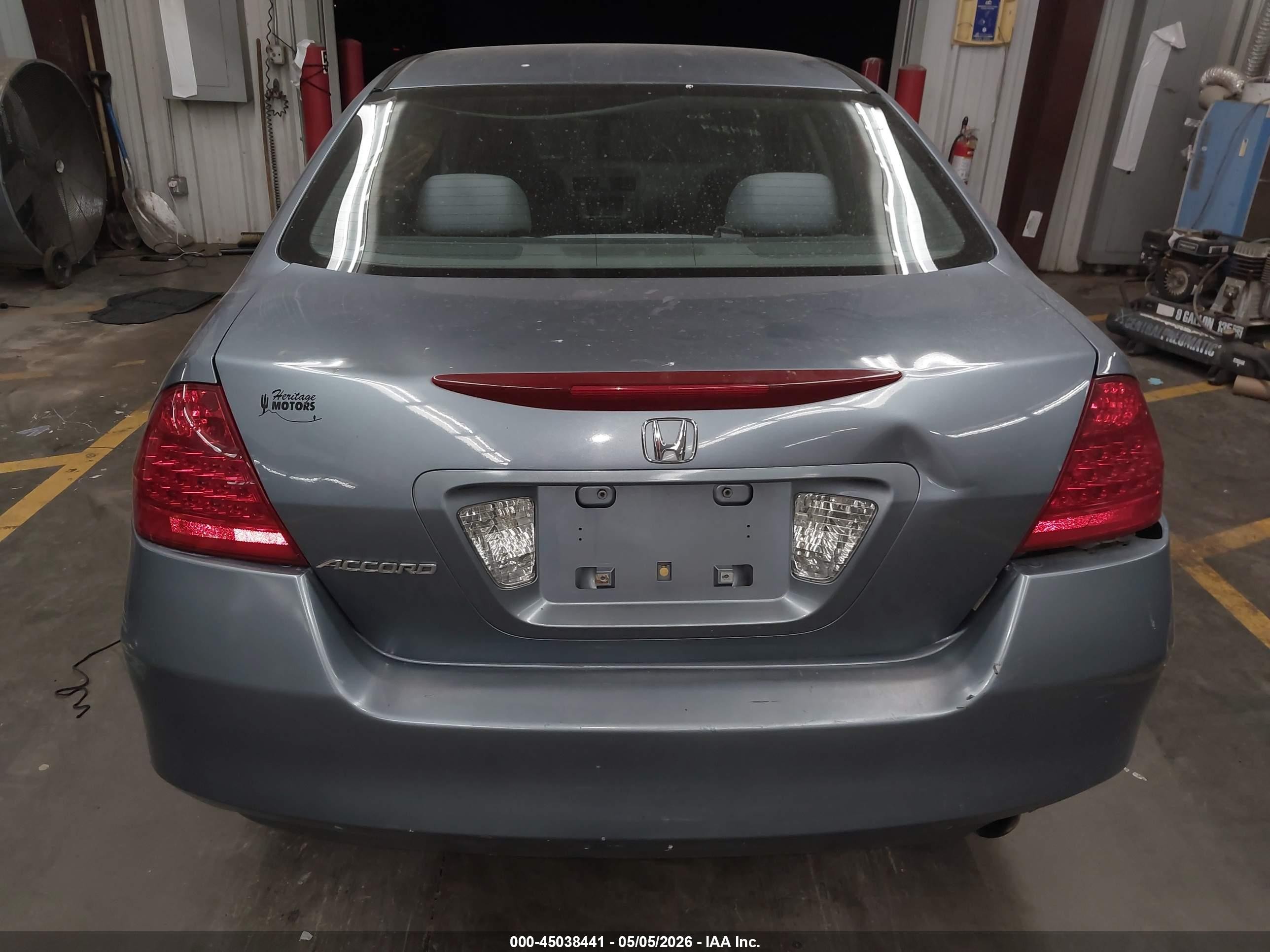 2007 Honda Accord 2.4 Se Light Blue vin: 1HGCM56327A094324