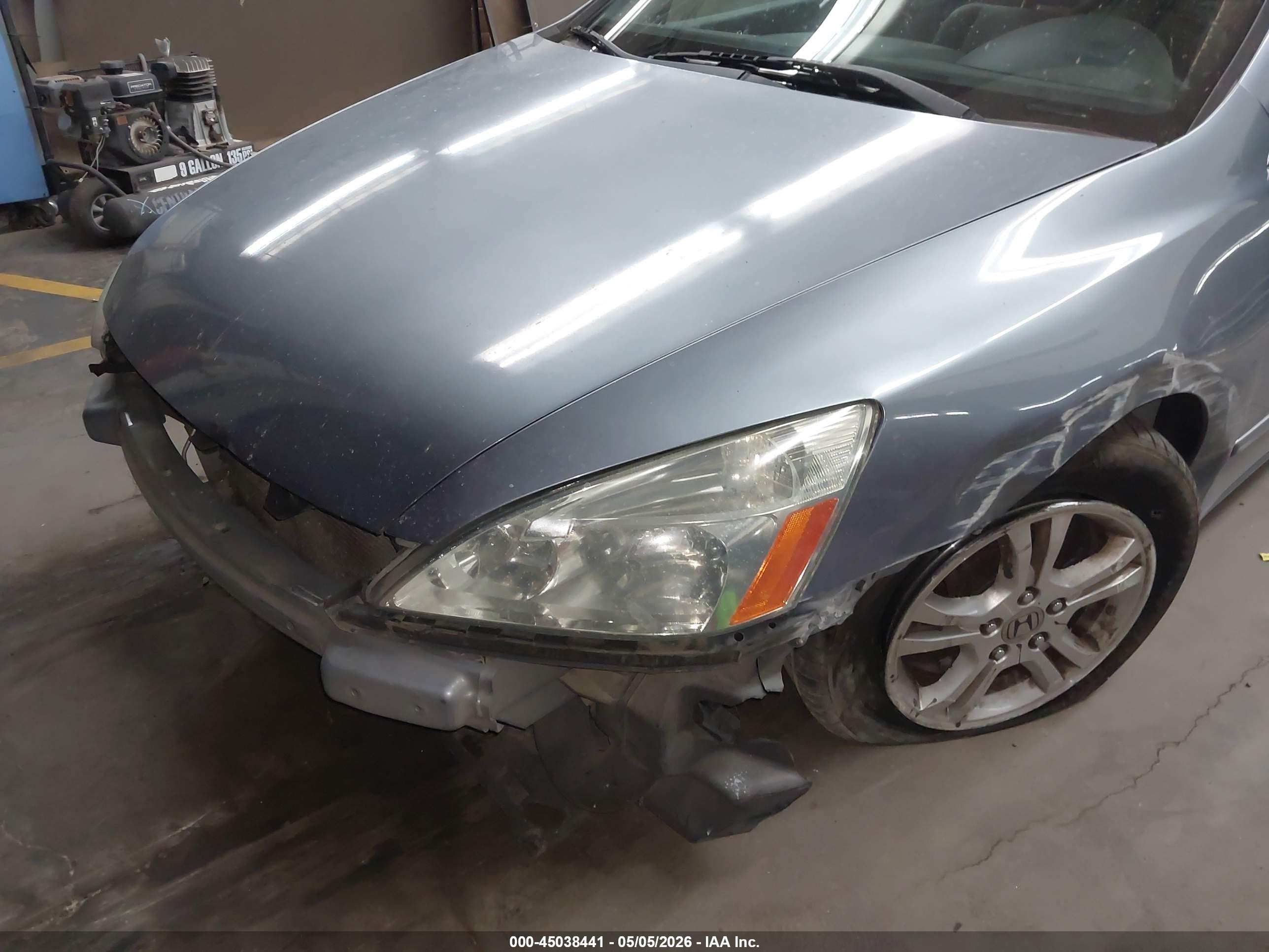 2007 Honda Accord 2.4 Se Light Blue vin: 1HGCM56327A094324