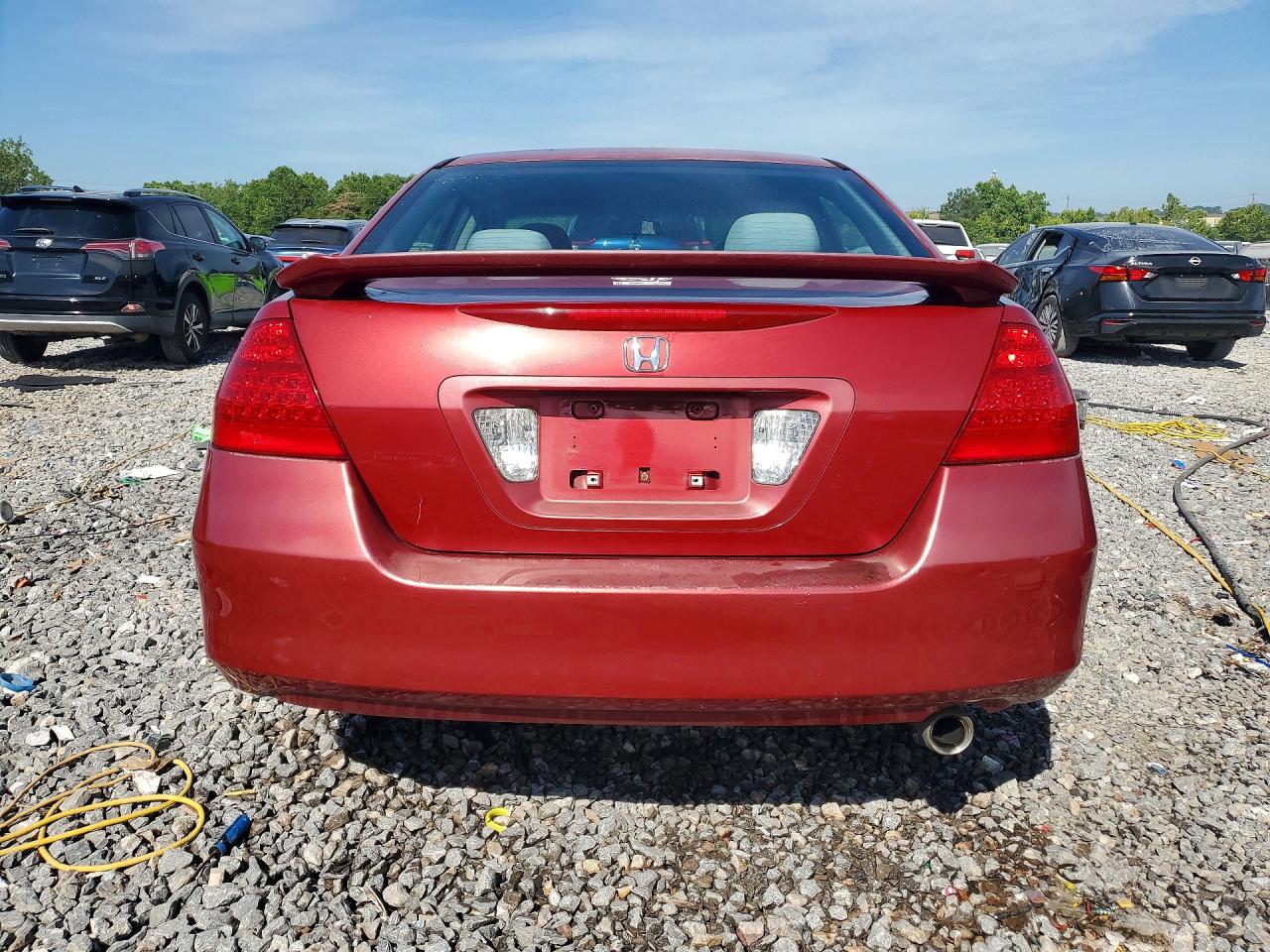 2007 Honda Accord Se Red vin: 1HGCM56327A103796