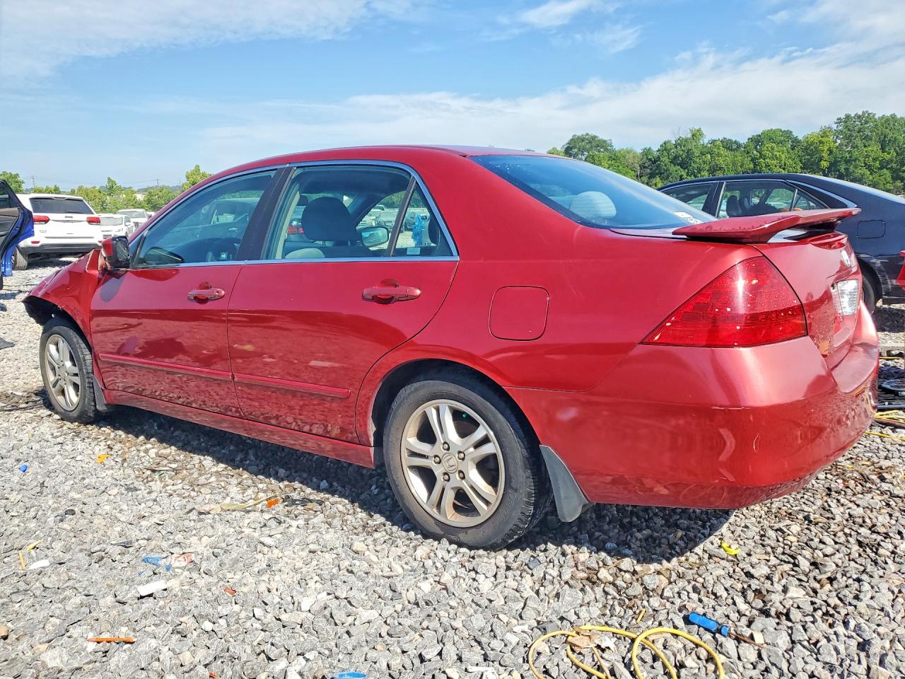 2007 Honda Accord Se Red vin: 1HGCM56327A103796