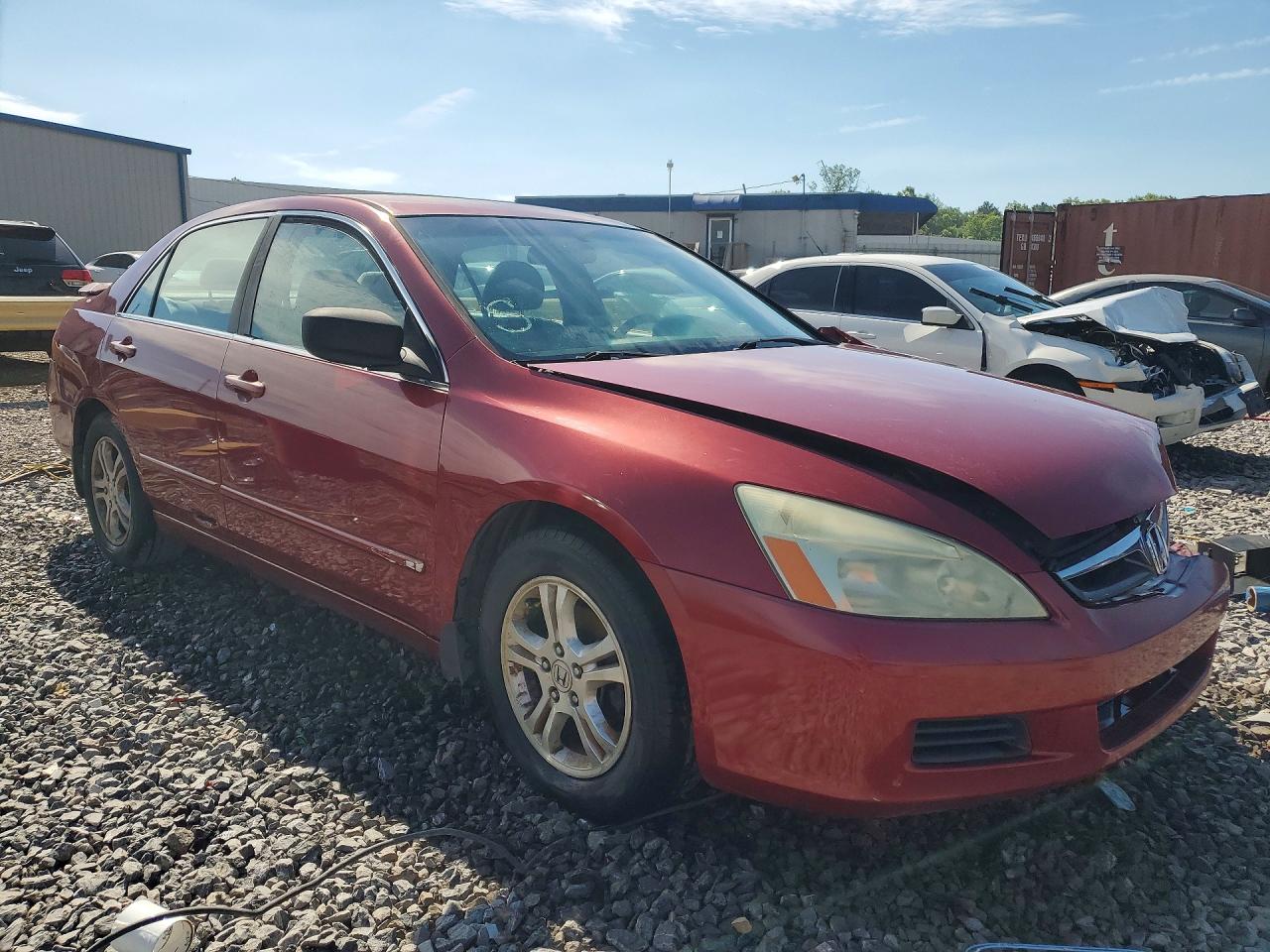 2007 Honda Accord Se Red vin: 1HGCM56327A103796