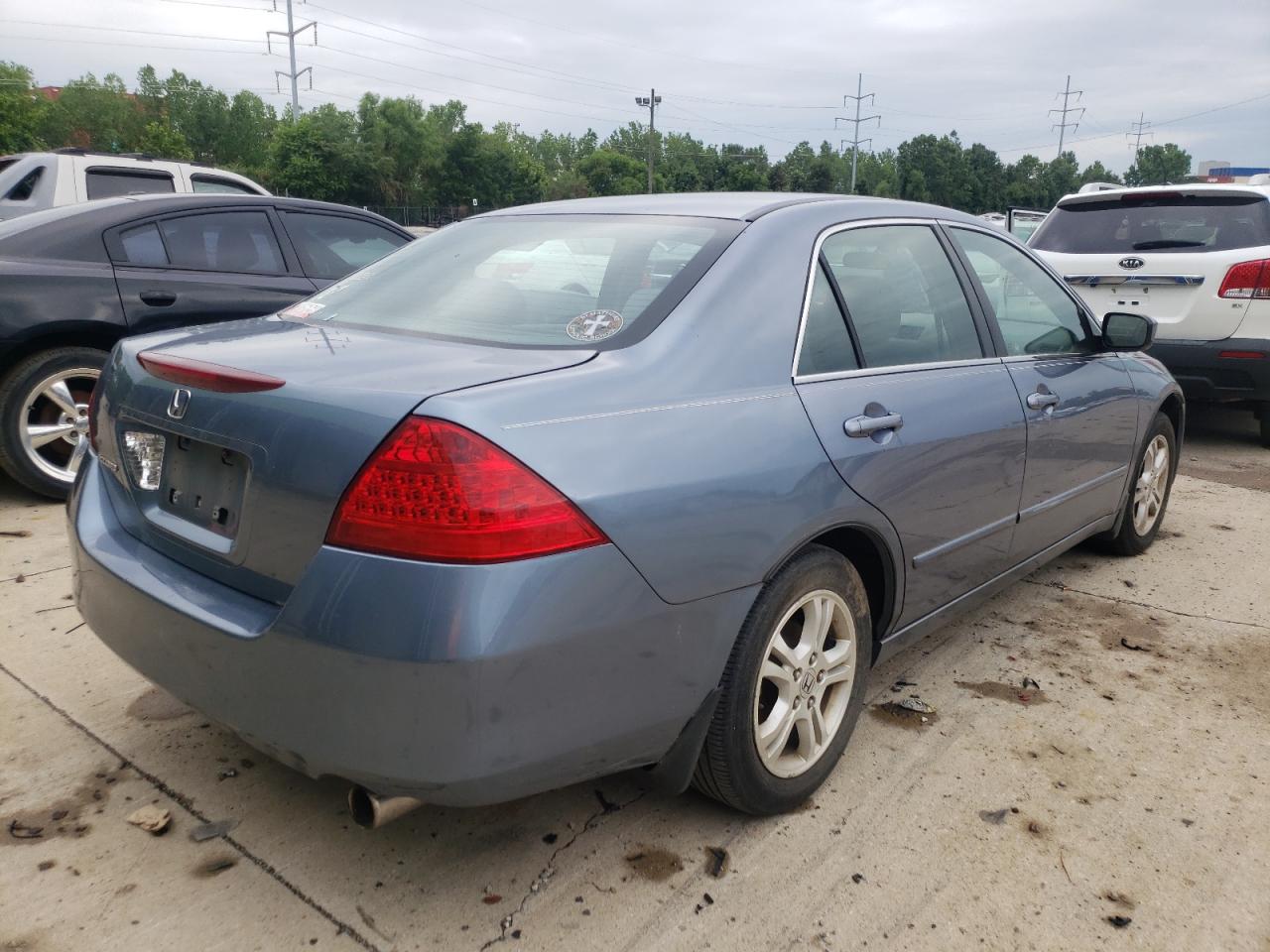 2007 Honda Accord Se Blue vin: 1HGCM56327A123482