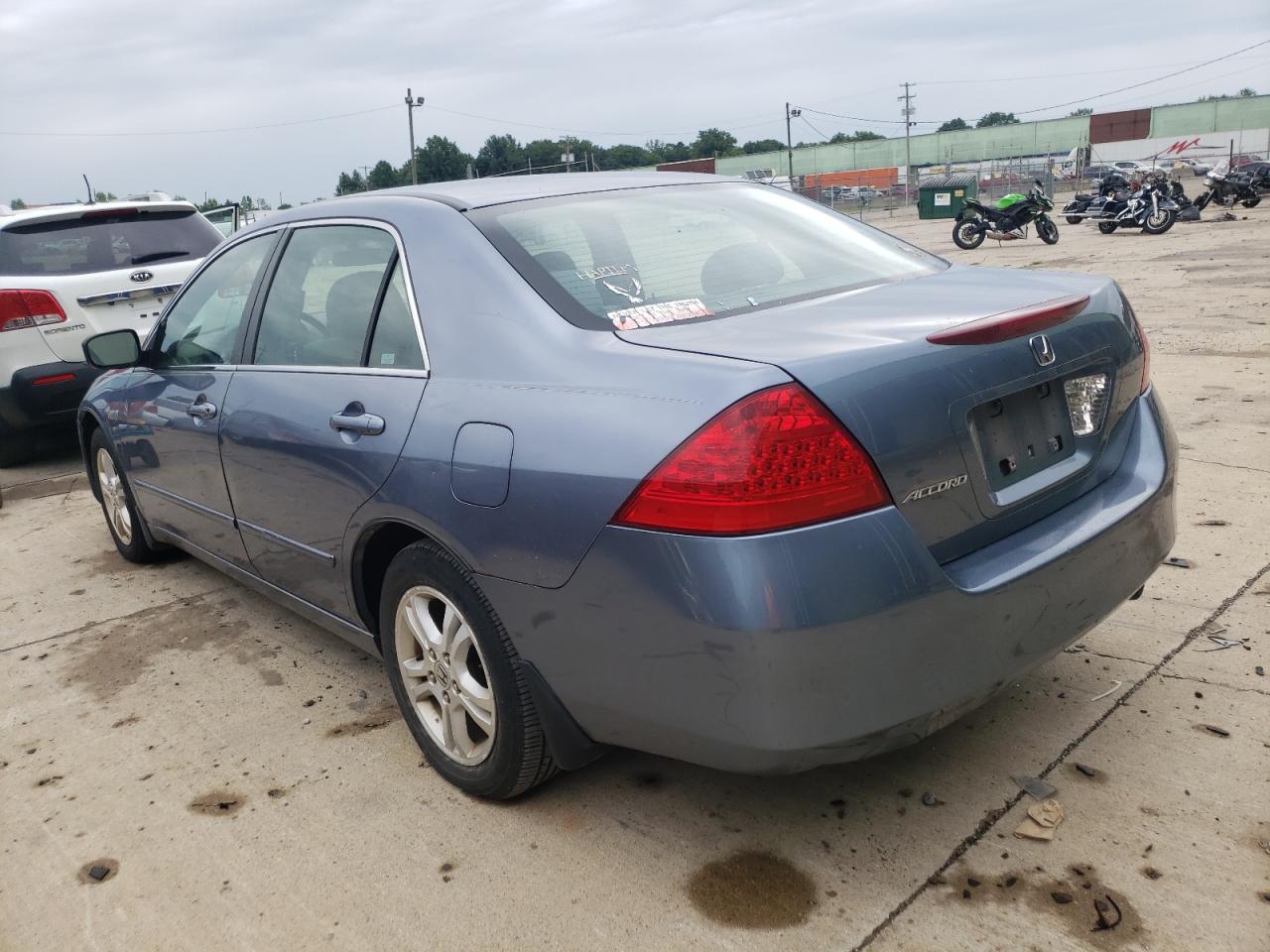 2007 Honda Accord Se Blue vin: 1HGCM56327A123482