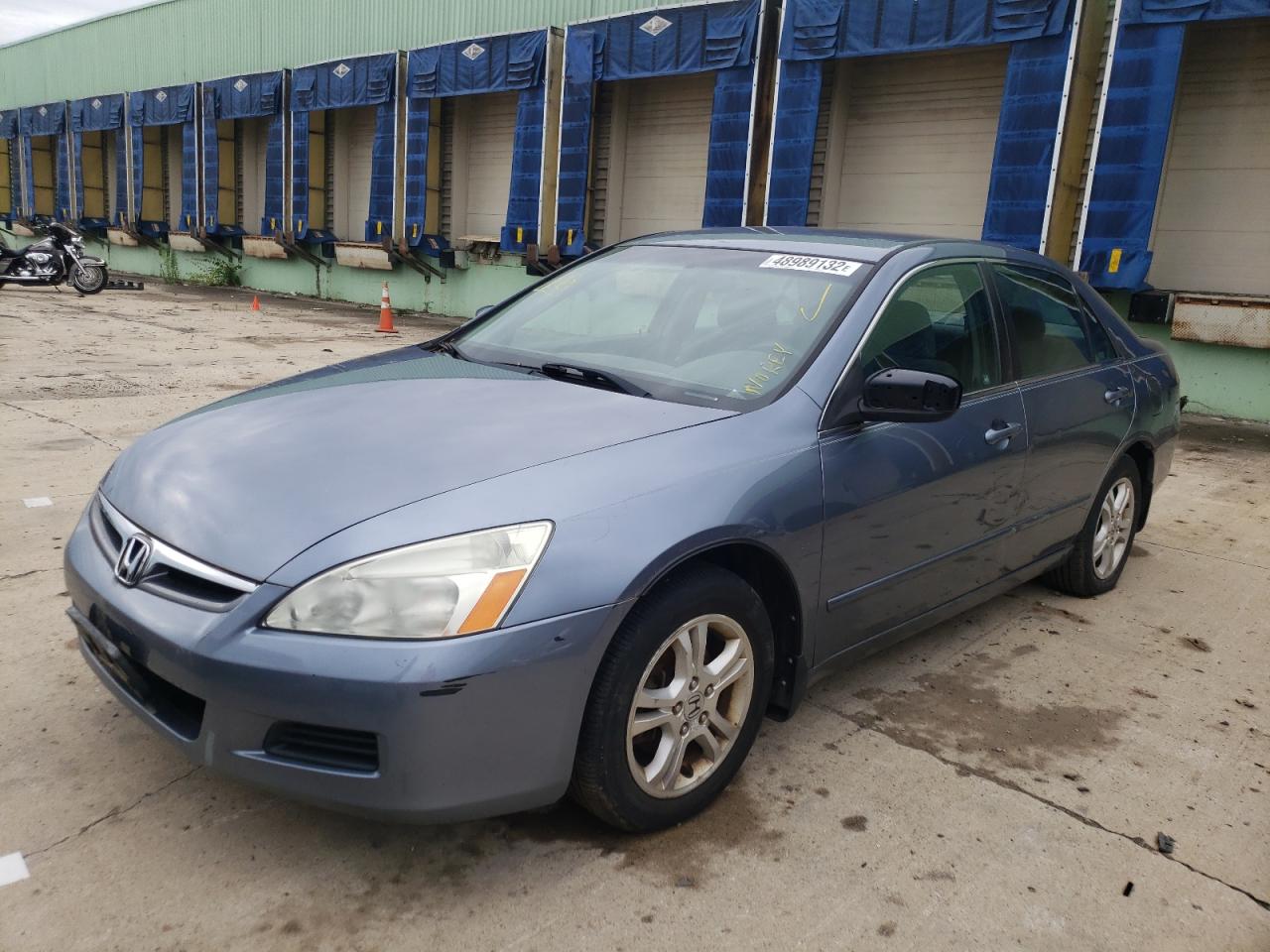 2007 Honda Accord Se Blue vin: 1HGCM56327A123482