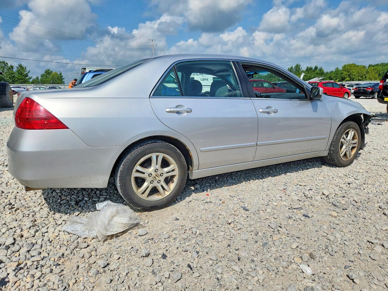 2007 Honda Accord Se Silver vin: 1HGCM56327A139424