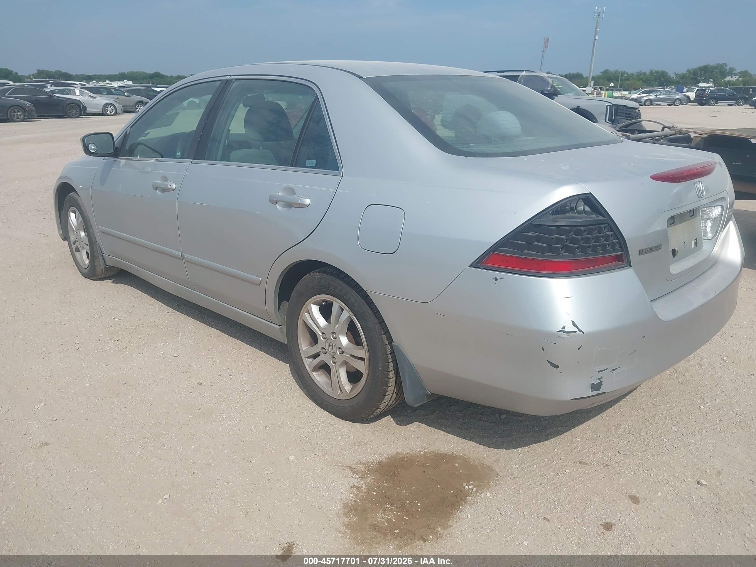 2007 Honda Accord 2.4 Se Silver vin: 1HGCM56327A174545
