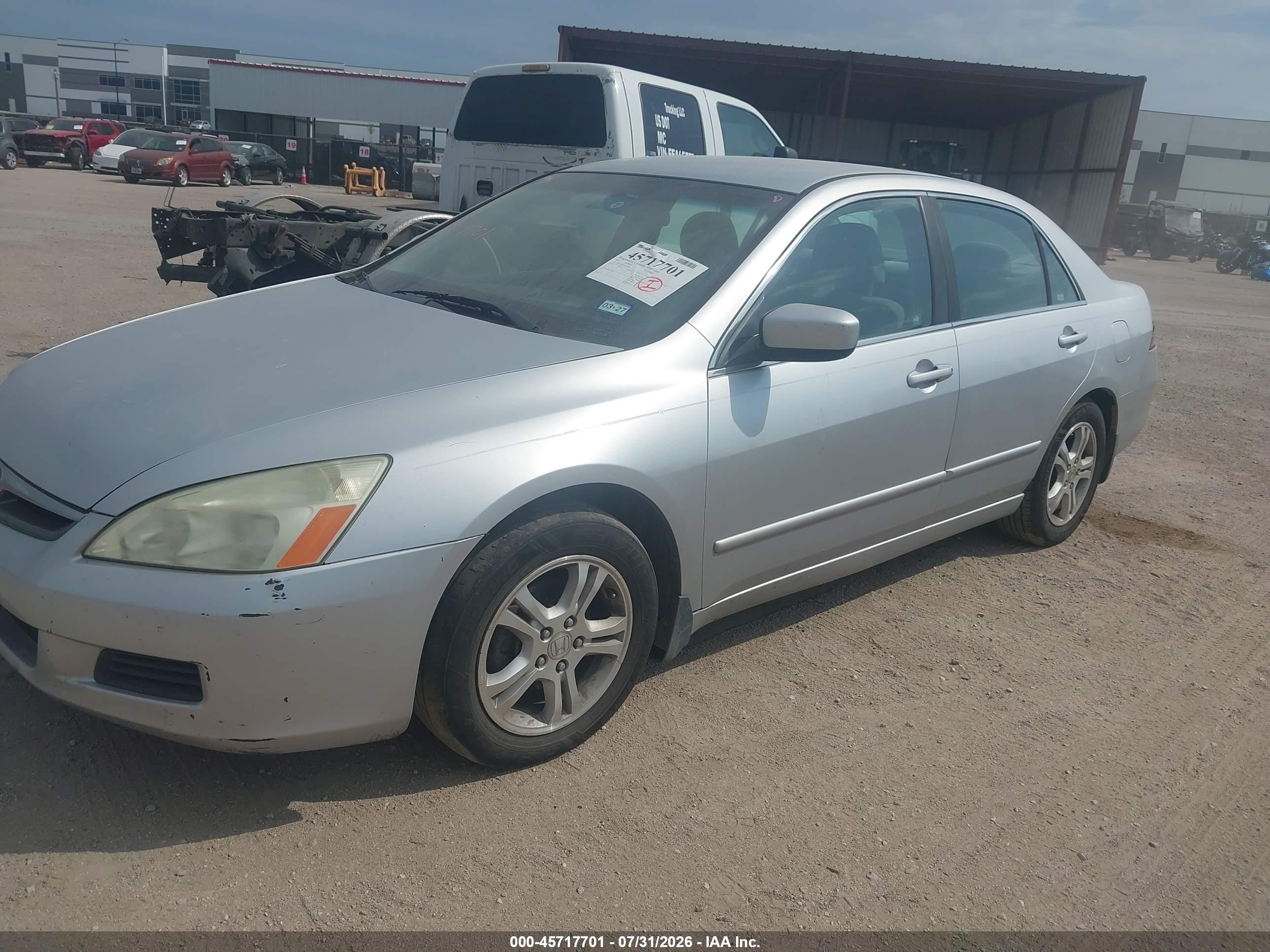 2007 Honda Accord 2.4 Se Silver vin: 1HGCM56327A174545