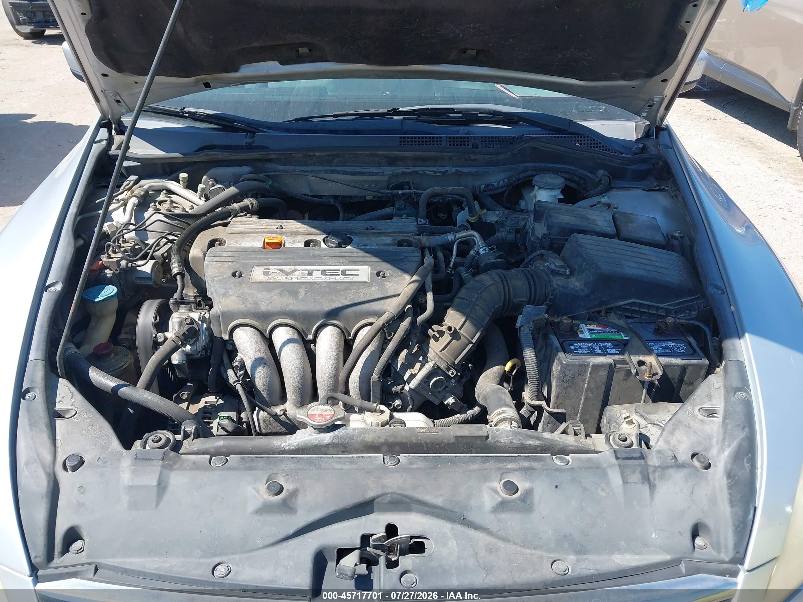 2007 Honda Accord 2.4 Se Silver vin: 1HGCM56327A174545