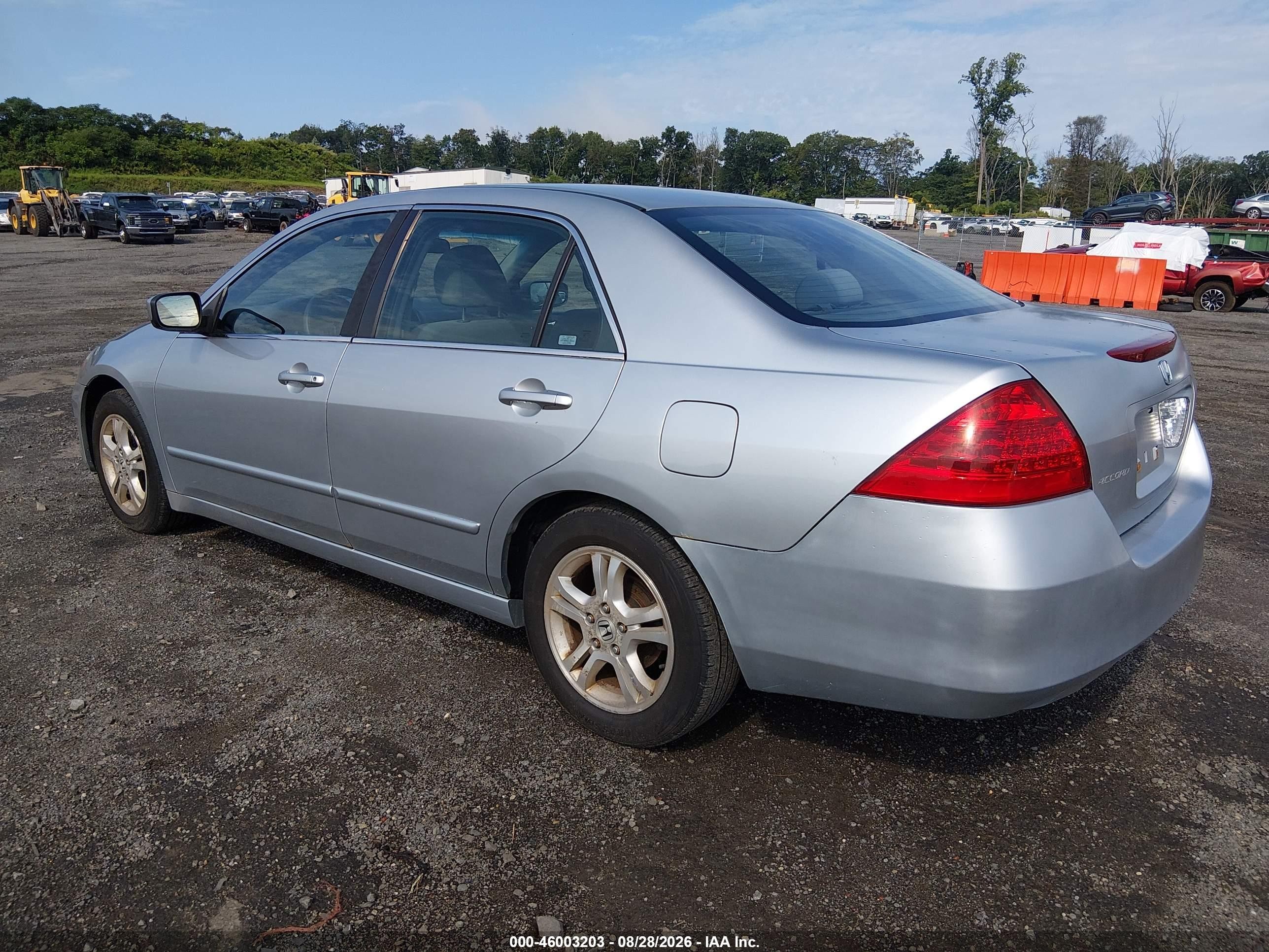 2007 Honda Accord 2.4 Se Silver vin: 1HGCM56327A214655