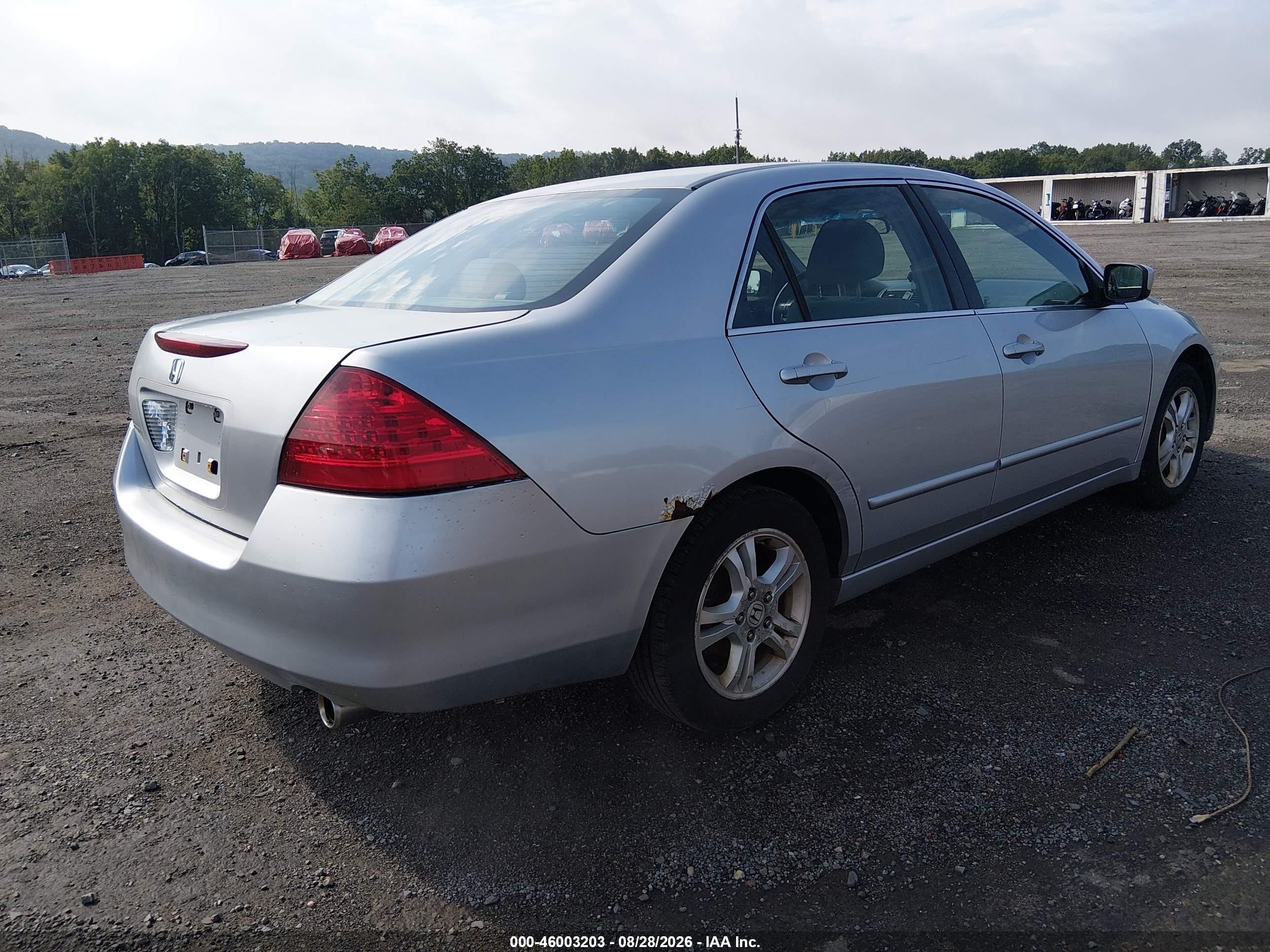2007 Honda Accord 2.4 Se Silver vin: 1HGCM56327A214655