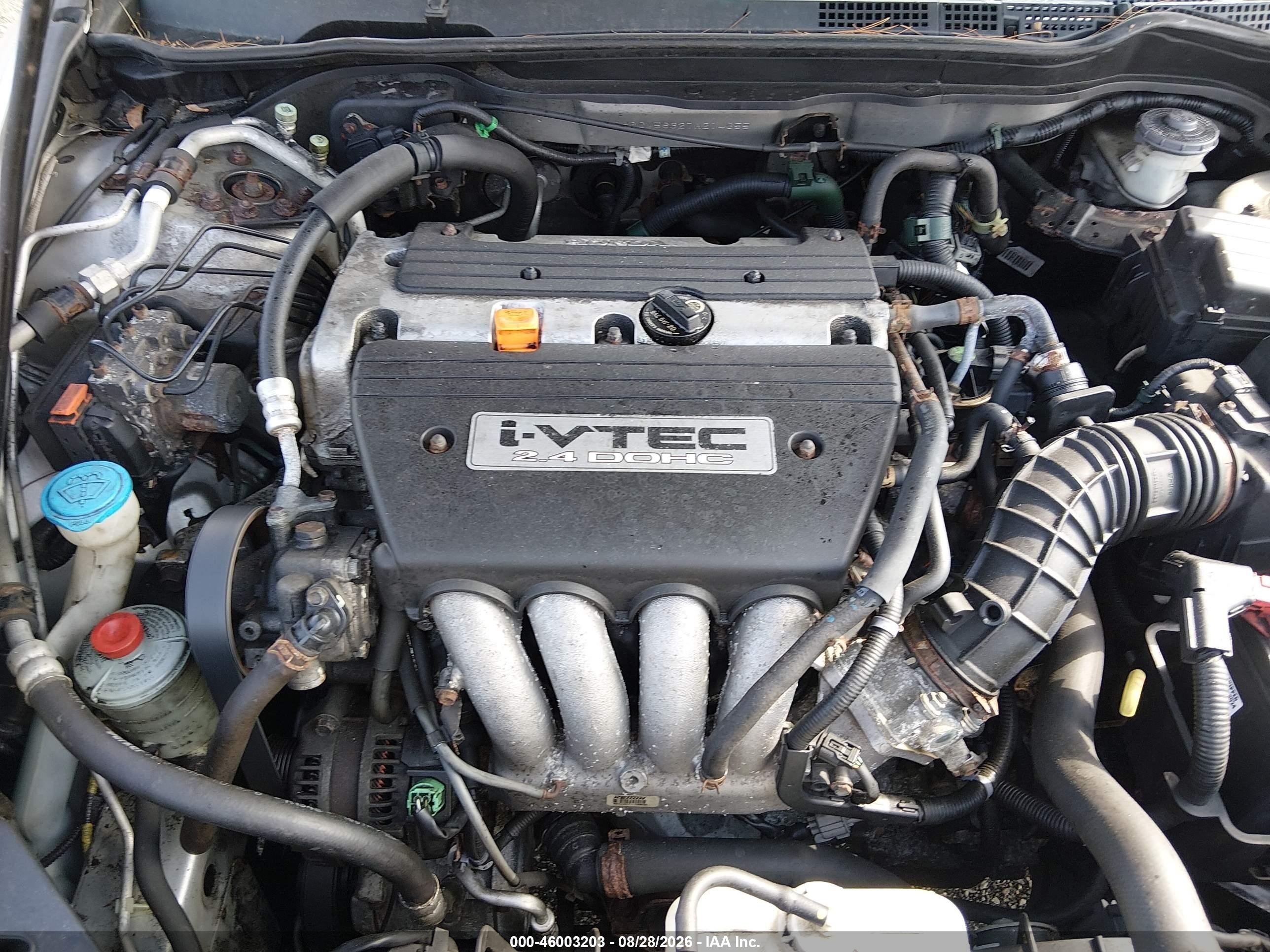 2007 Honda Accord 2.4 Se Silver vin: 1HGCM56327A214655