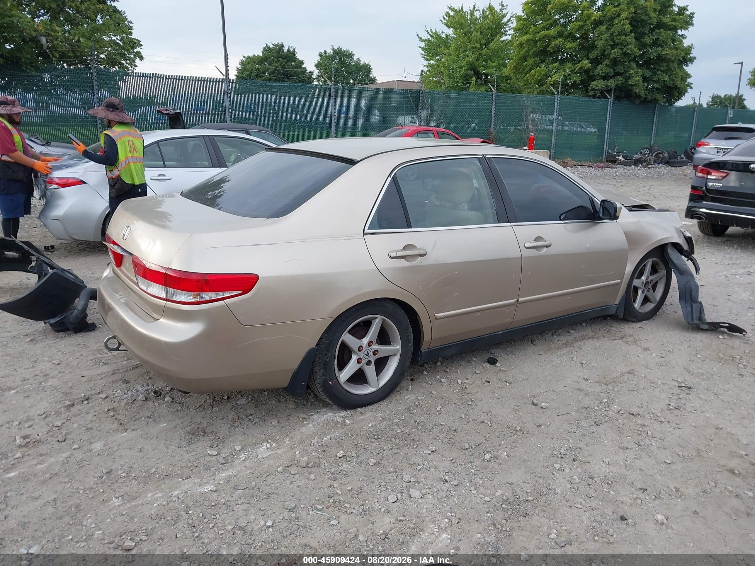 2003 Honda Accord 2.4 Lx Tan vin: 1HGCM56333A027077