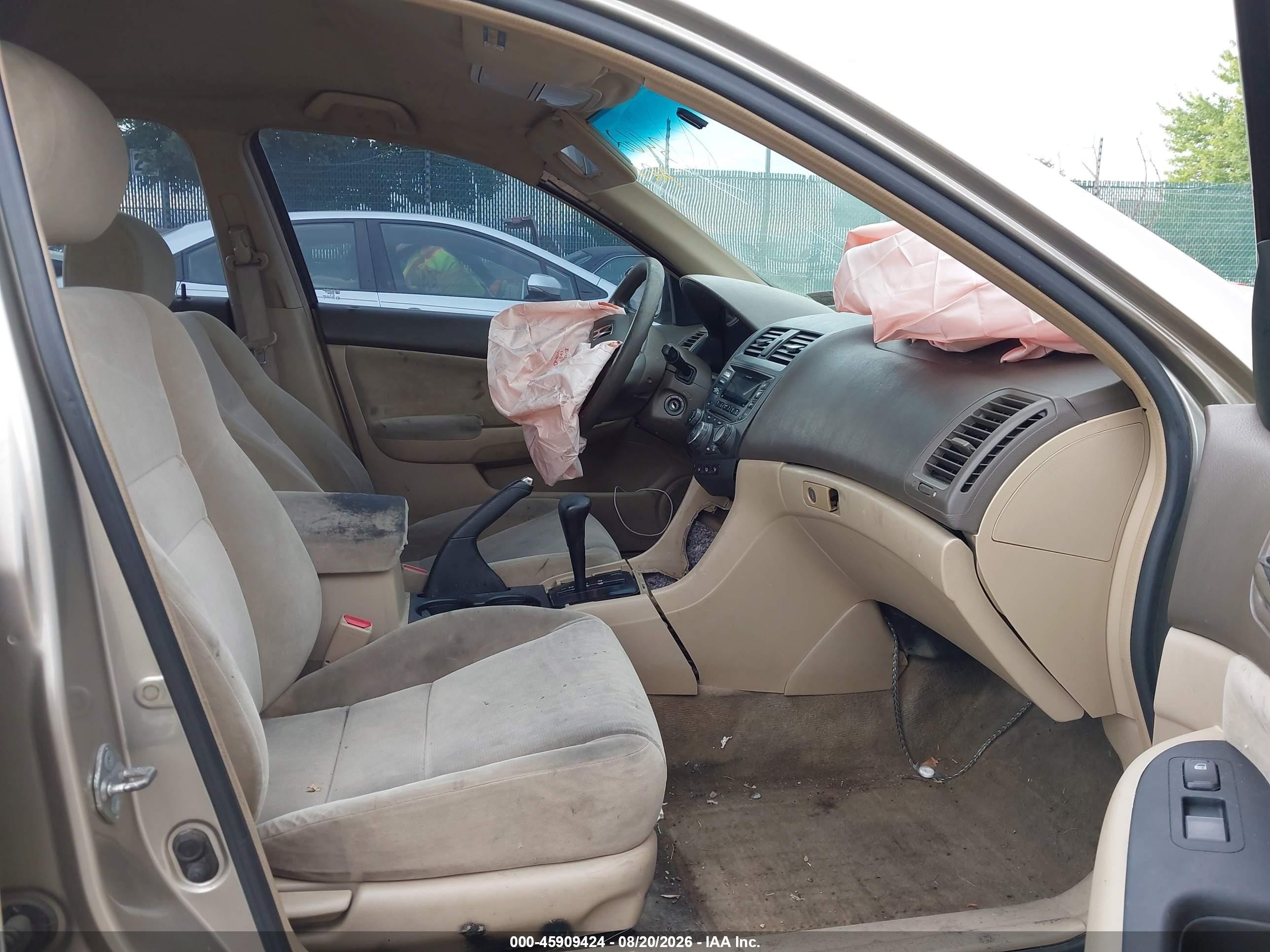 2003 Honda Accord 2.4 Lx Tan vin: 1HGCM56333A027077