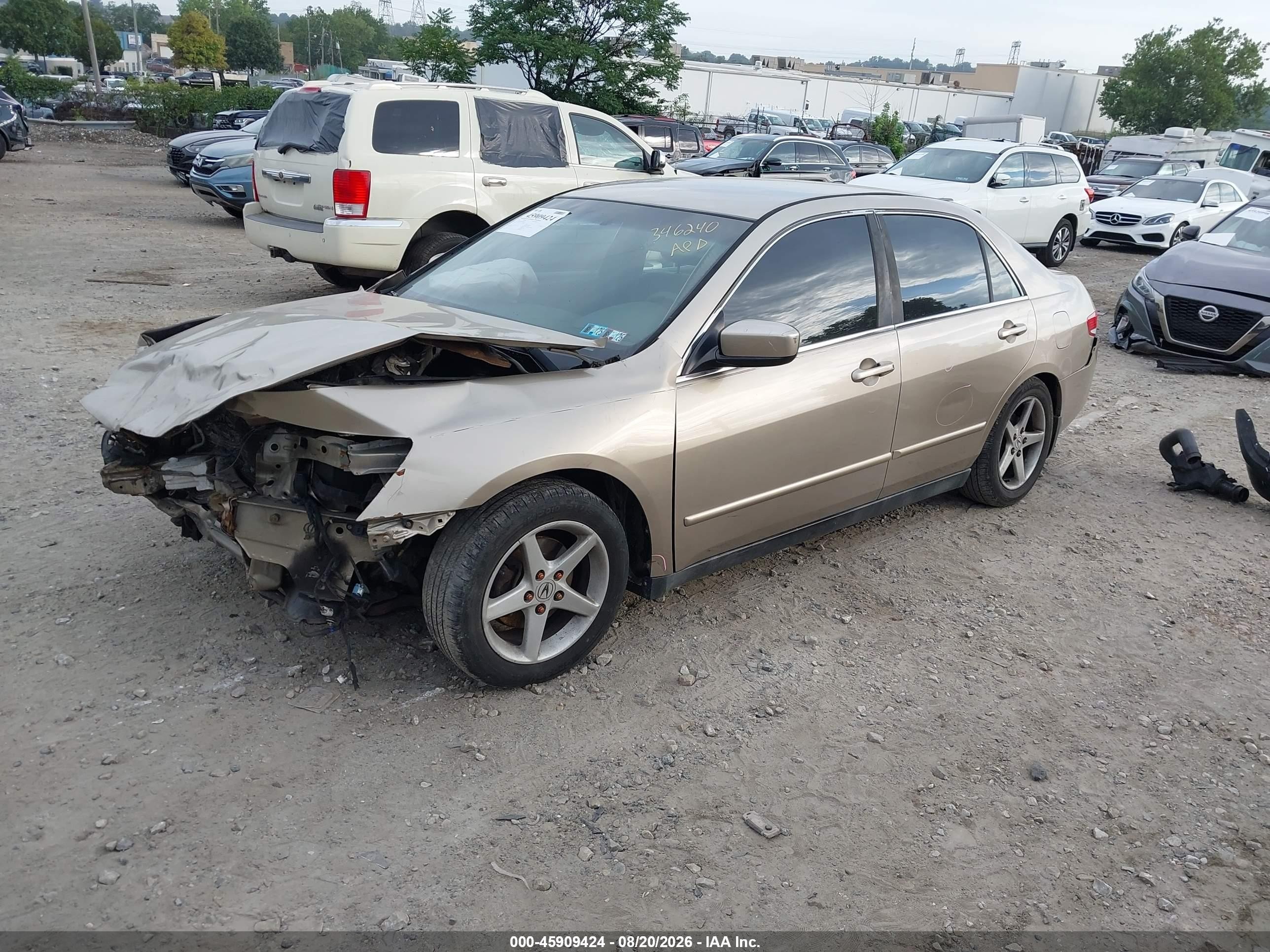2003 Honda Accord 2.4 Lx Tan vin: 1HGCM56333A027077