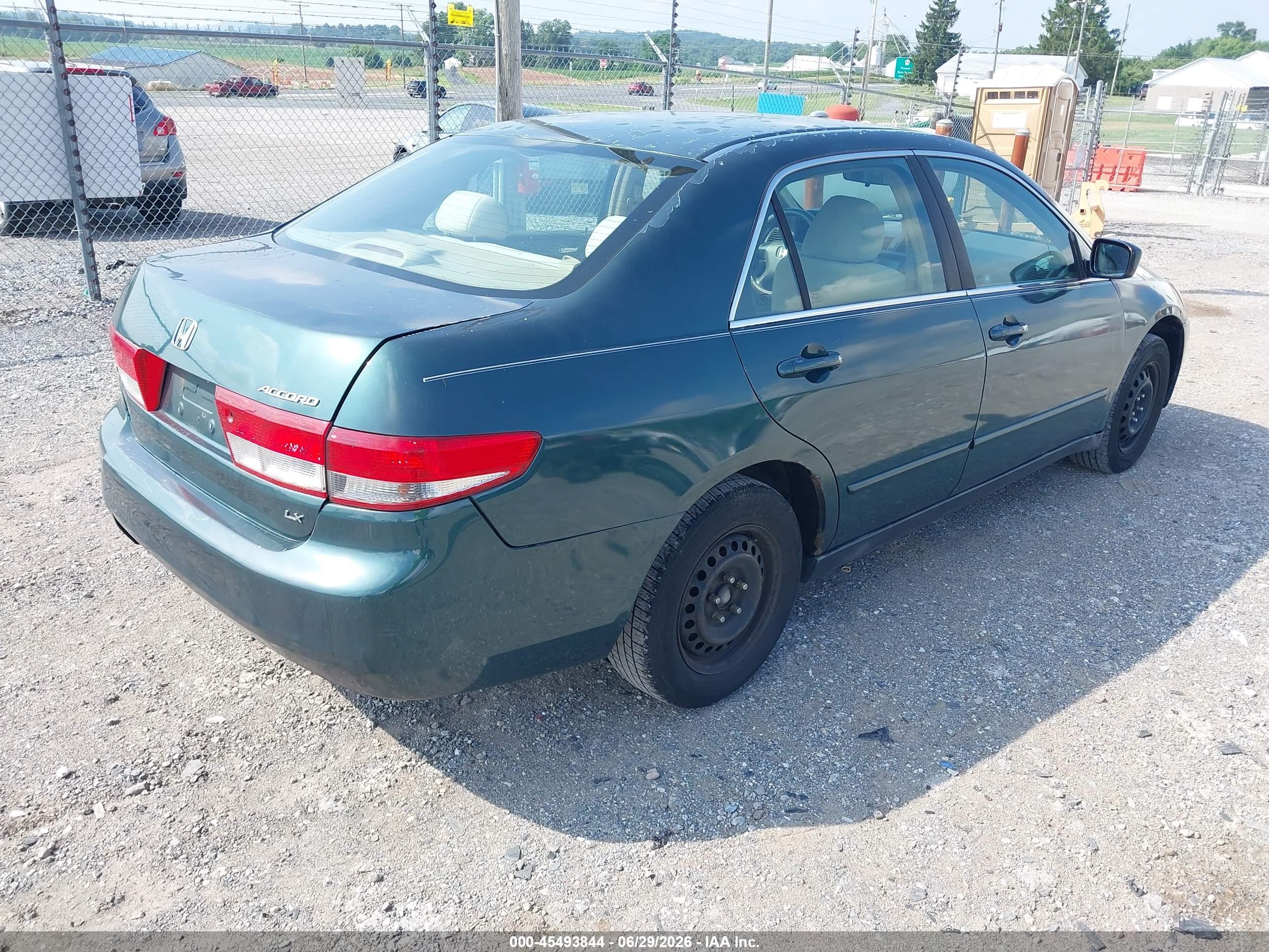 2003 Honda Accord 2.4 Lx Green vin: 1HGCM56333A074870