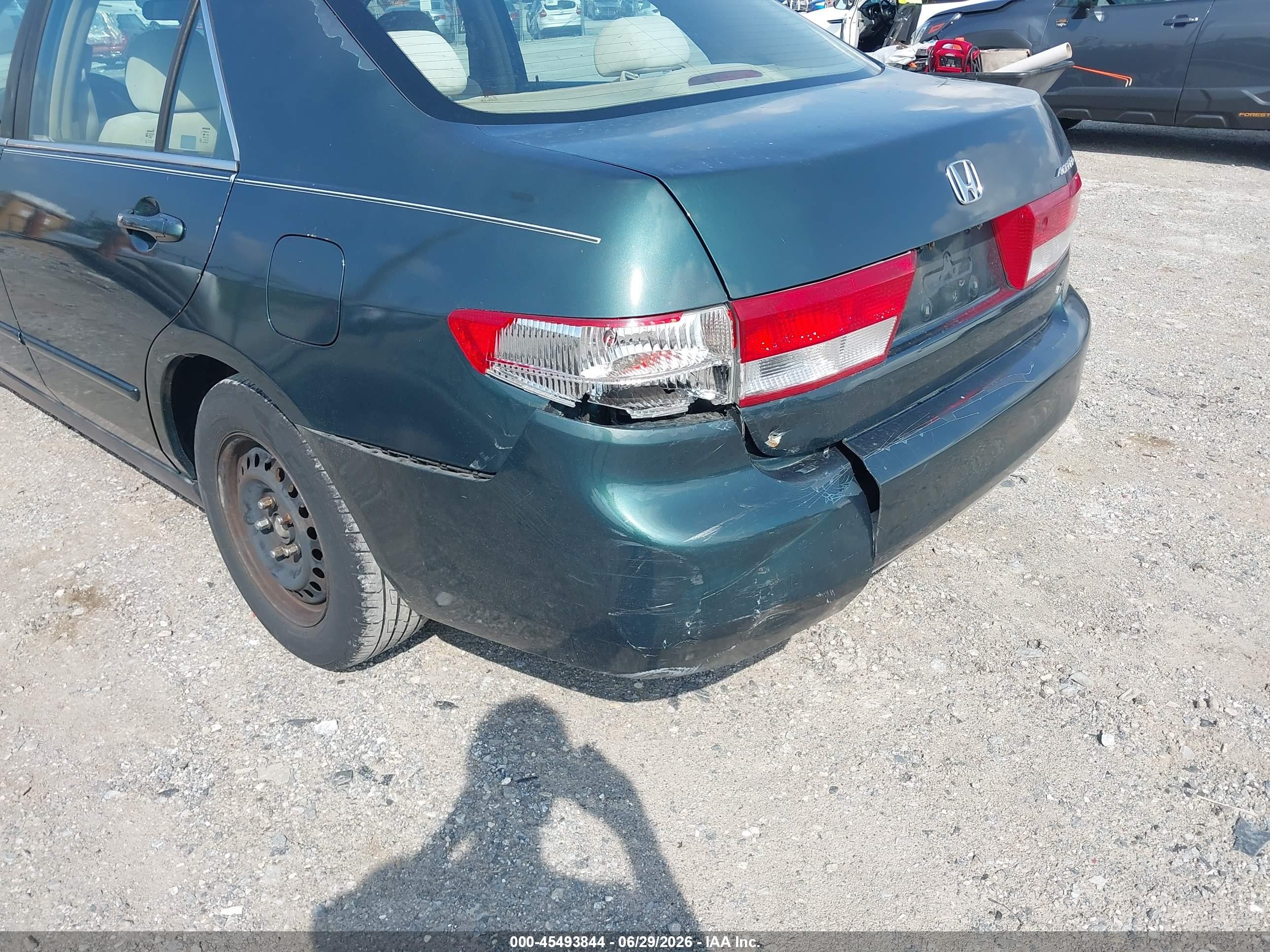 2003 Honda Accord 2.4 Lx Green vin: 1HGCM56333A074870