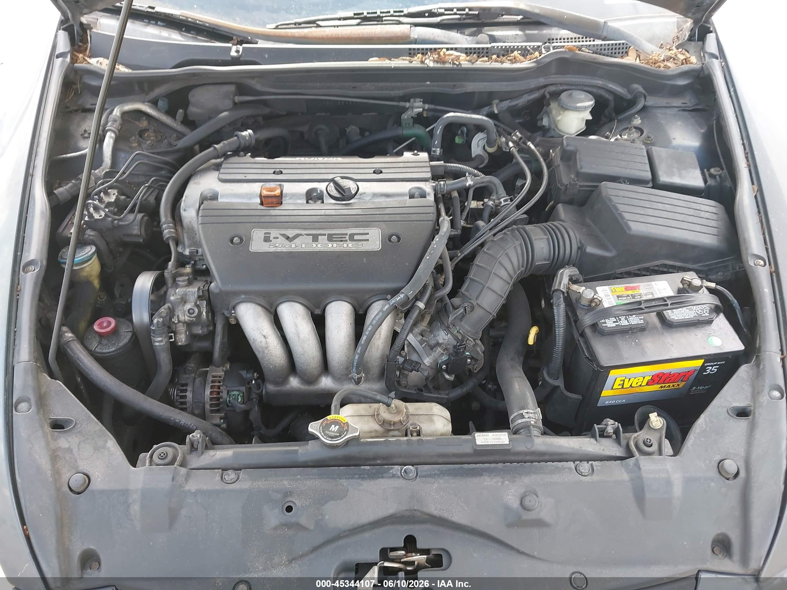 2003 Honda Accord 2.4 Lx Gray vin: 1HGCM56333A076070