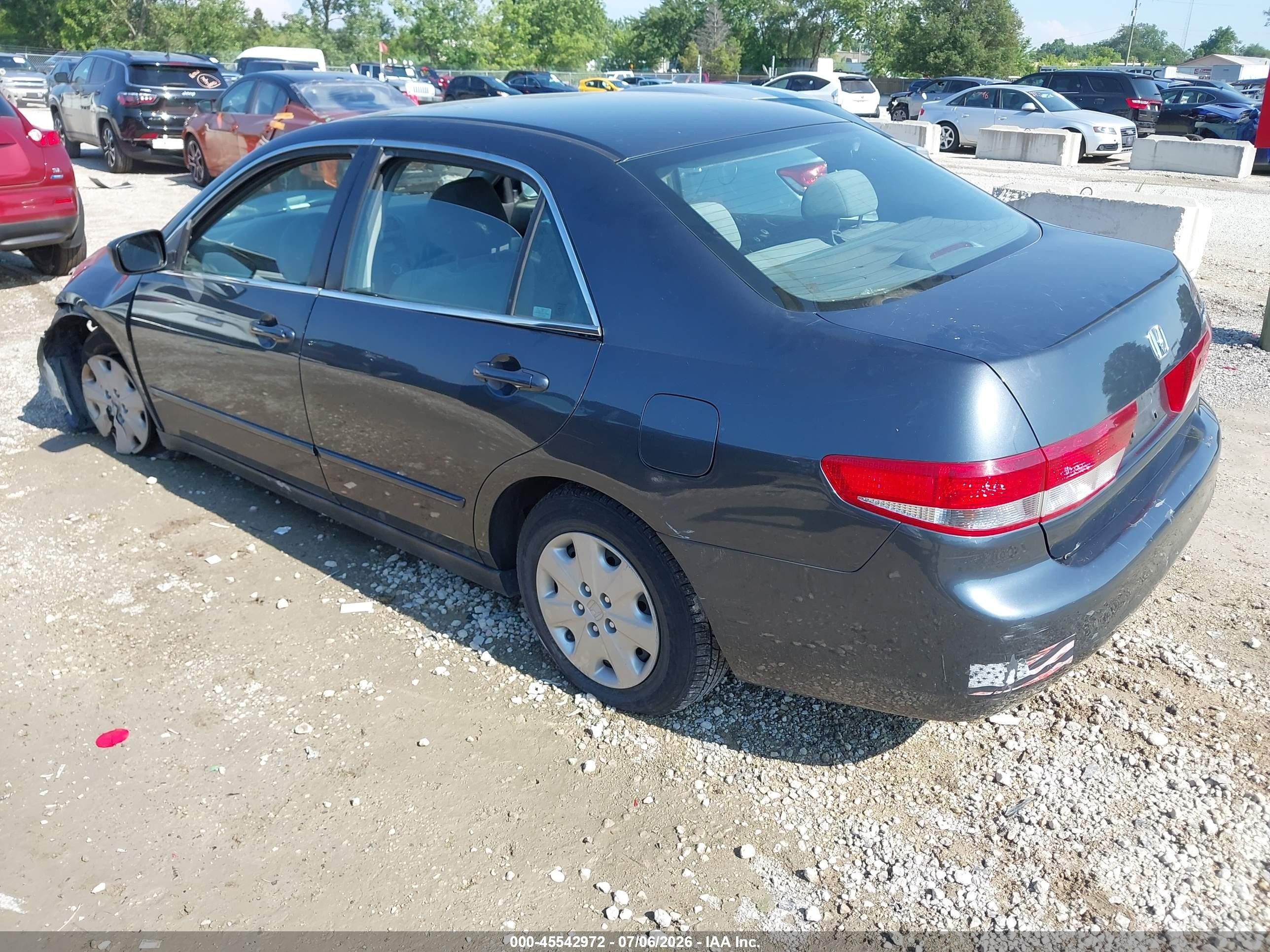 2003 Honda Accord Sdn Lx Gray vin: 1HGCM56333A145212
