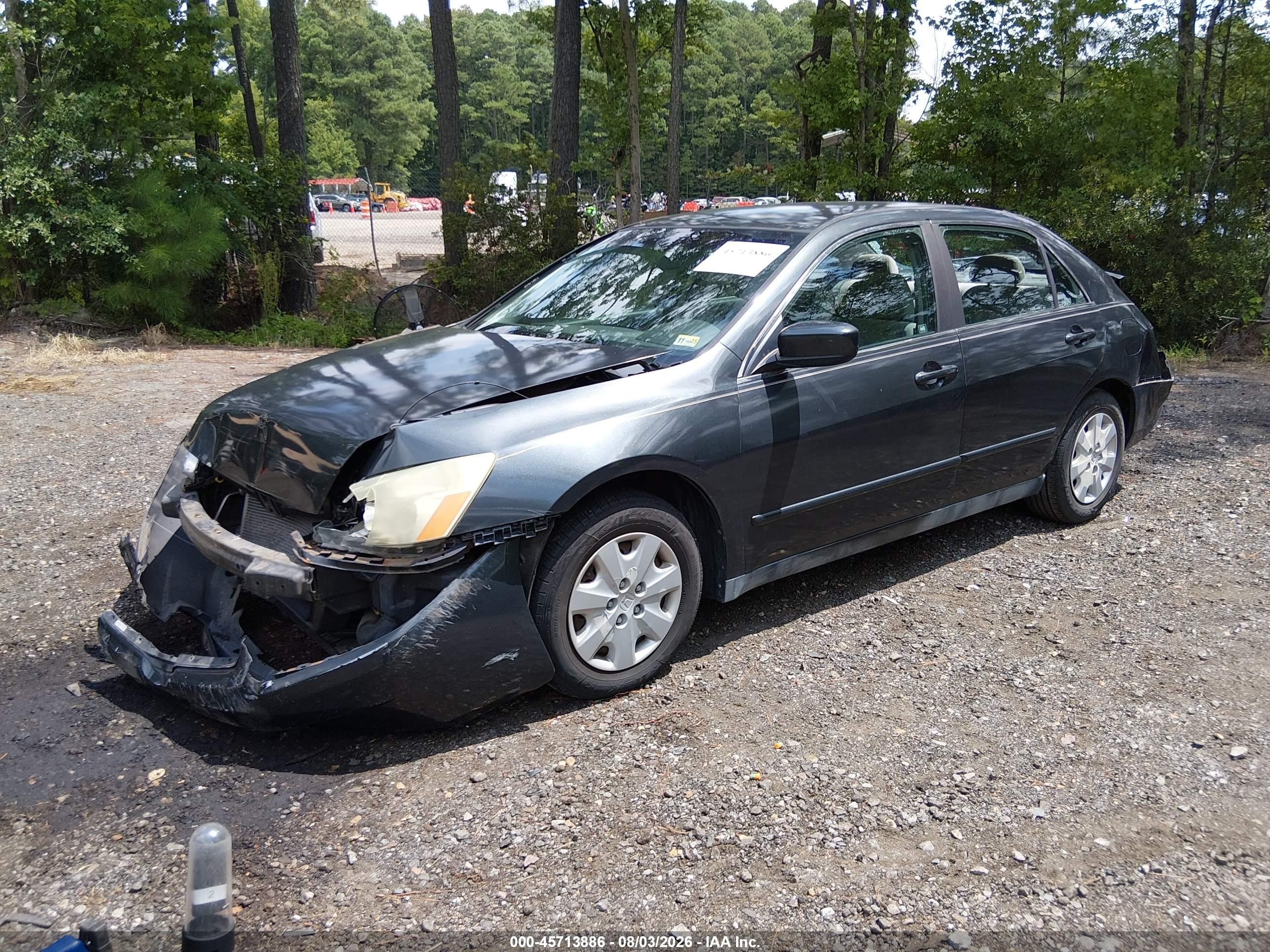 2004 Honda Accord 2.4 Lx Gray vin: 1HGCM56334A051901