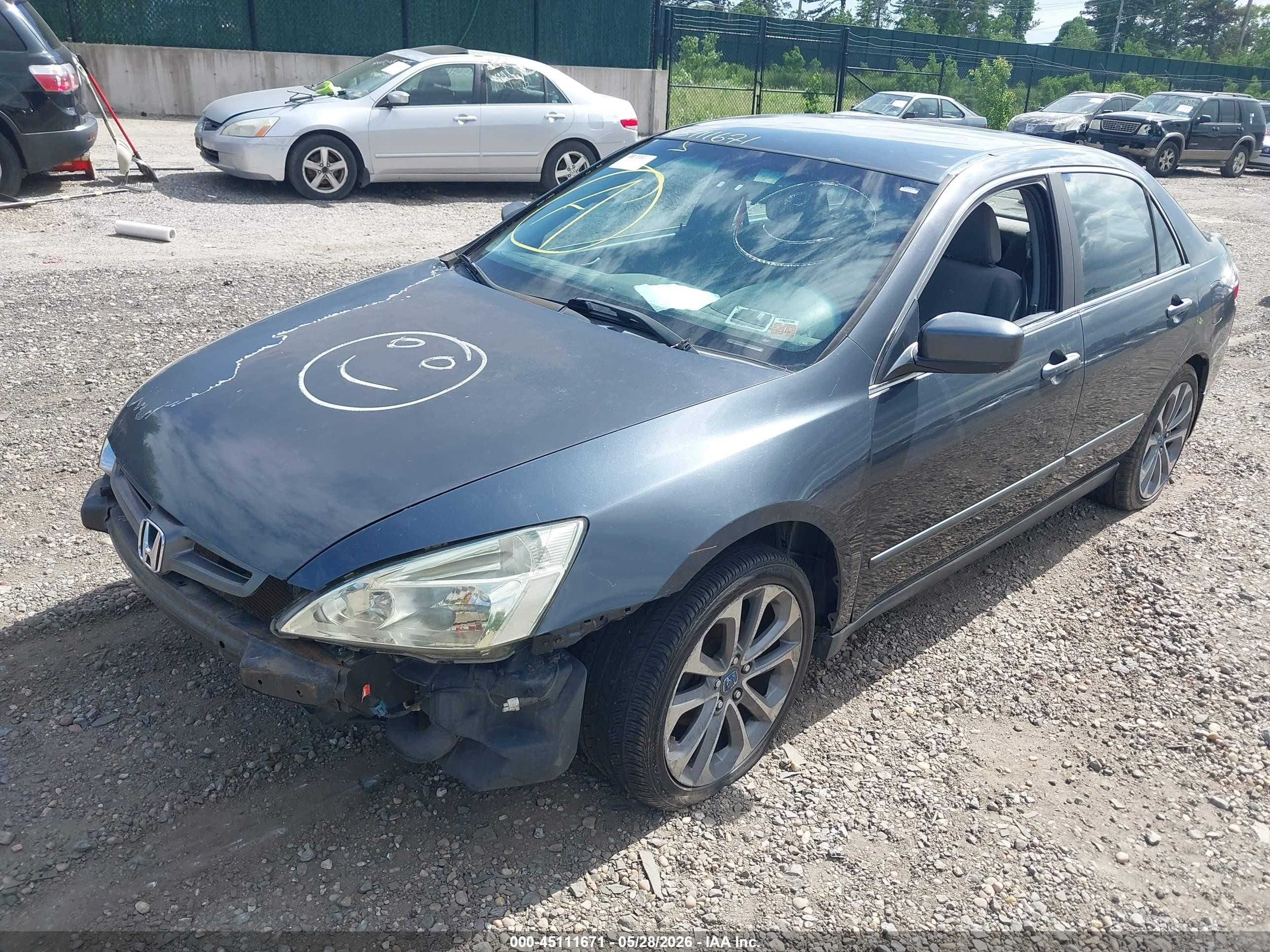 2004 Honda Accord 2.4 Lx Gray vin: 1HGCM56334A134177