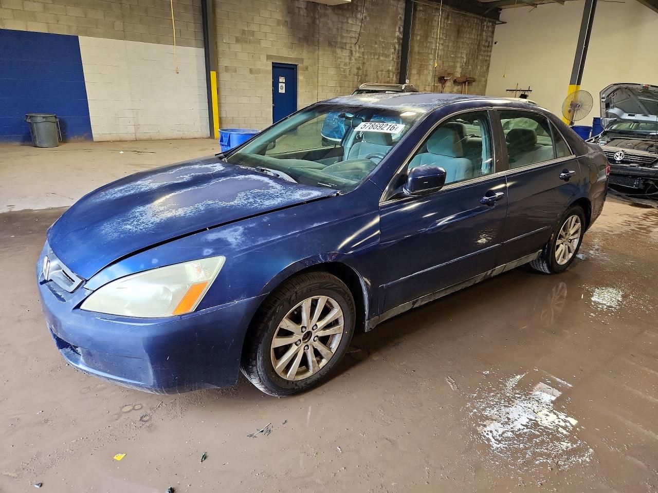 2004 Honda Accord Lx Blue vin: 1HGCM56334A134616