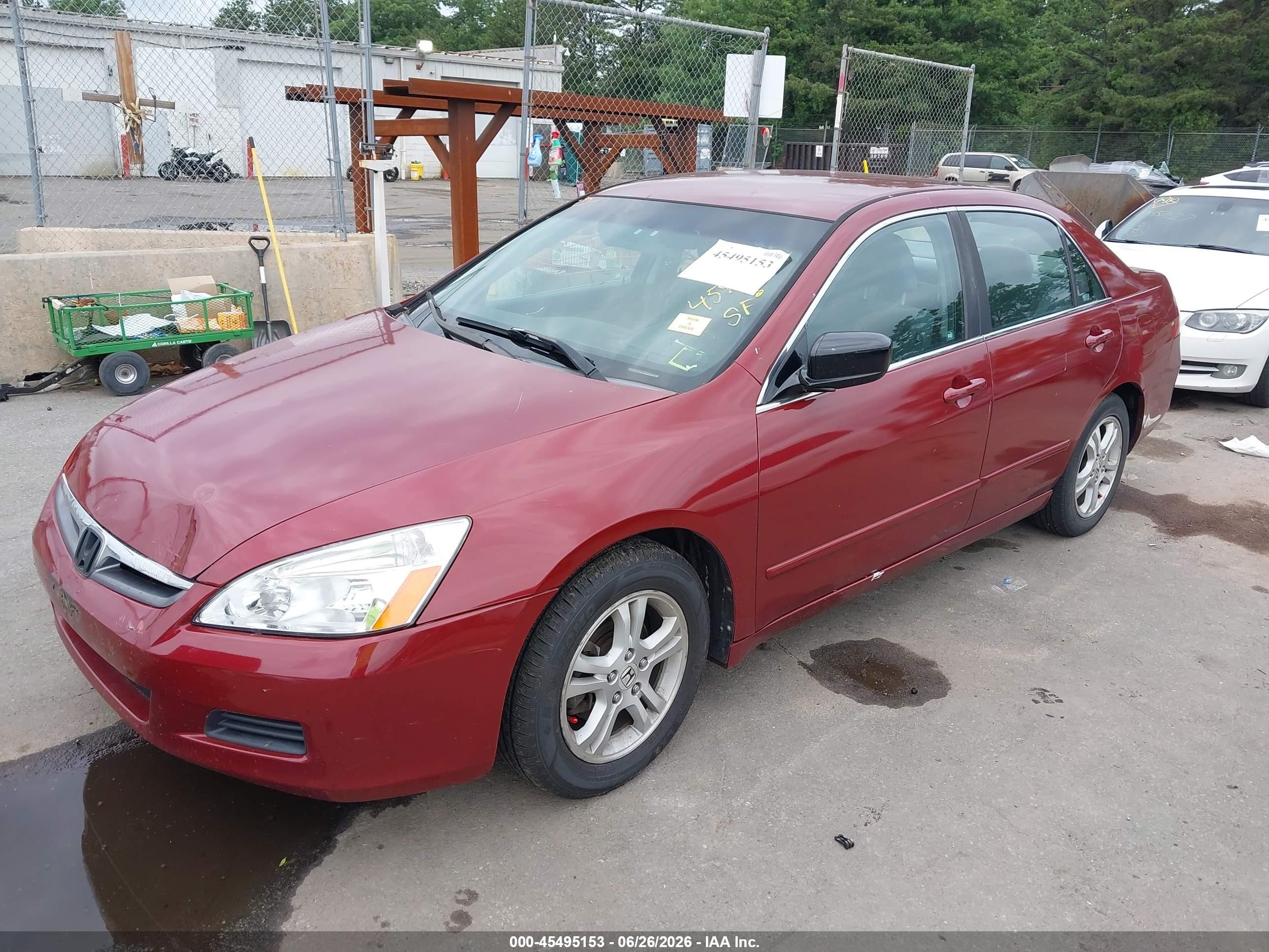 2006 Honda Accord 2.4 Se Красный vin: 1HGCM56336A009621