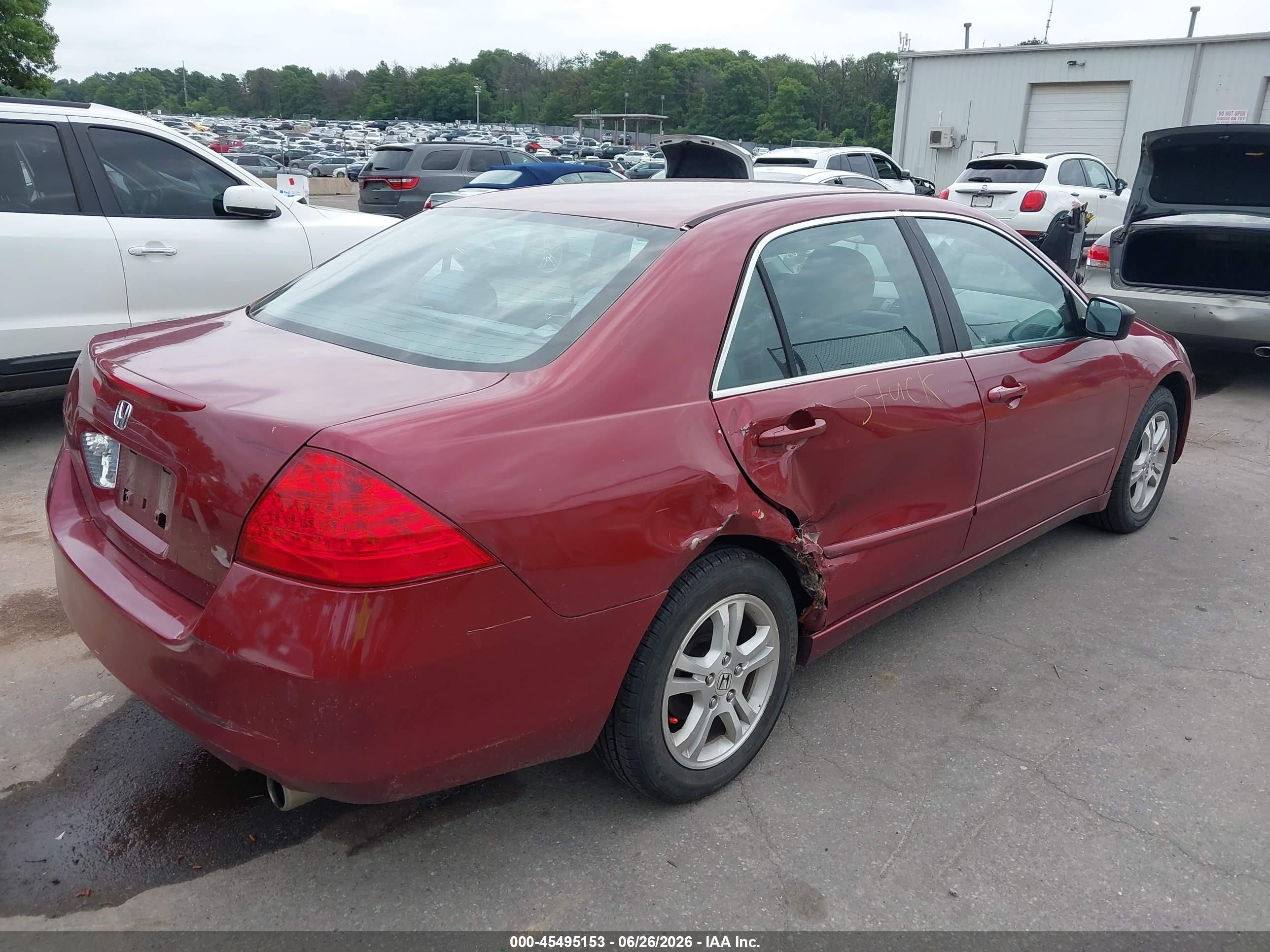 2006 Honda Accord 2.4 Se Красный vin: 1HGCM56336A009621