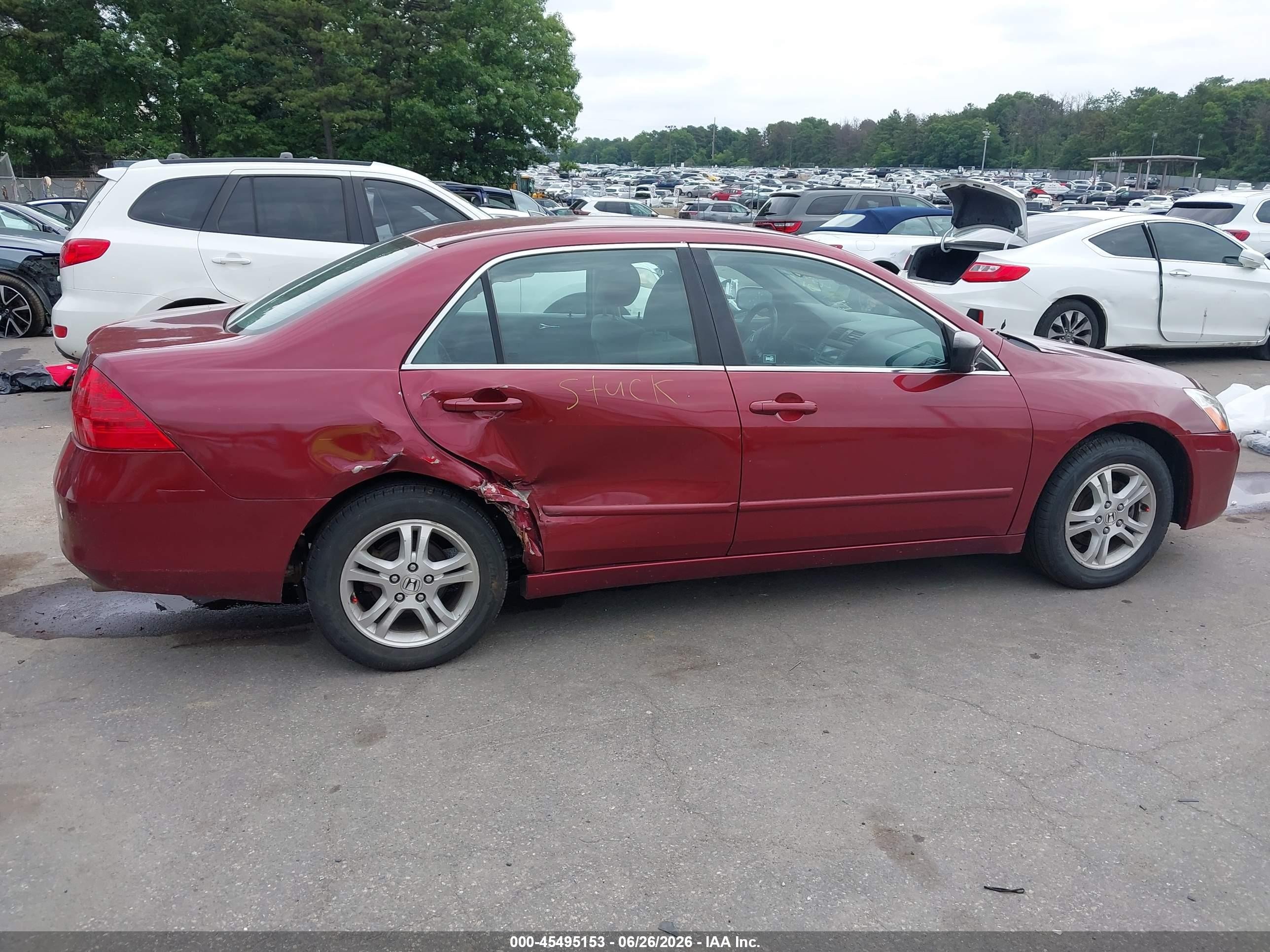2006 Honda Accord 2.4 Se Красный vin: 1HGCM56336A009621