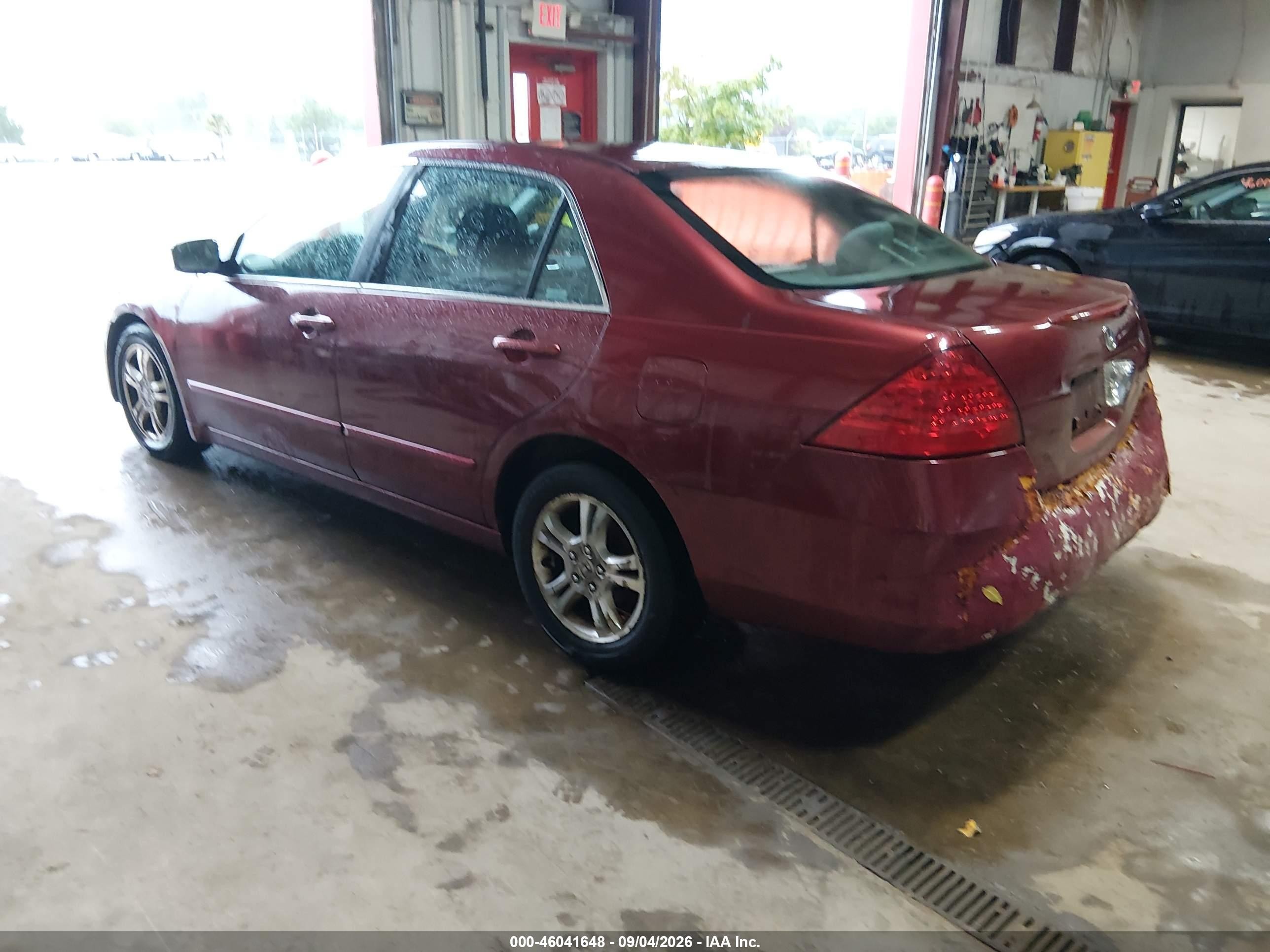 2006 Honda Accord 2.4 Se Burgundy vin: 1HGCM56336A036141