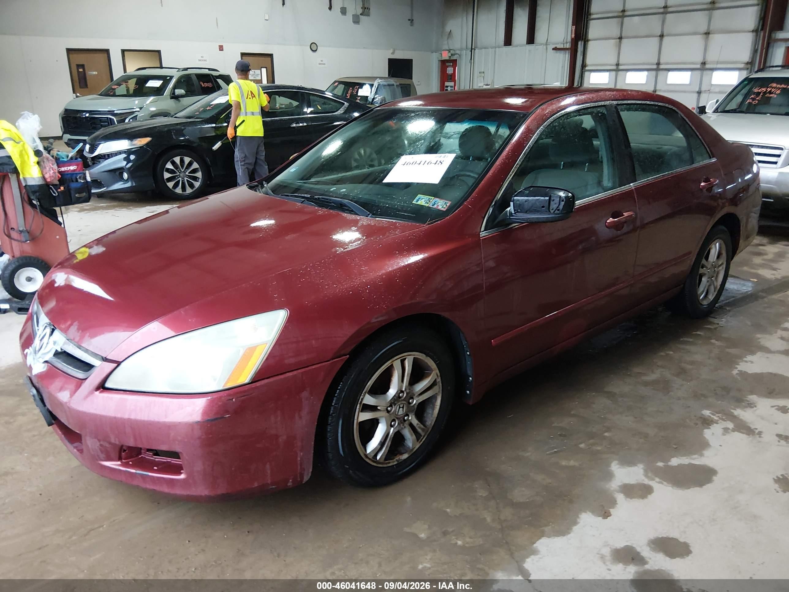 2006 Honda Accord 2.4 Se Burgundy vin: 1HGCM56336A036141