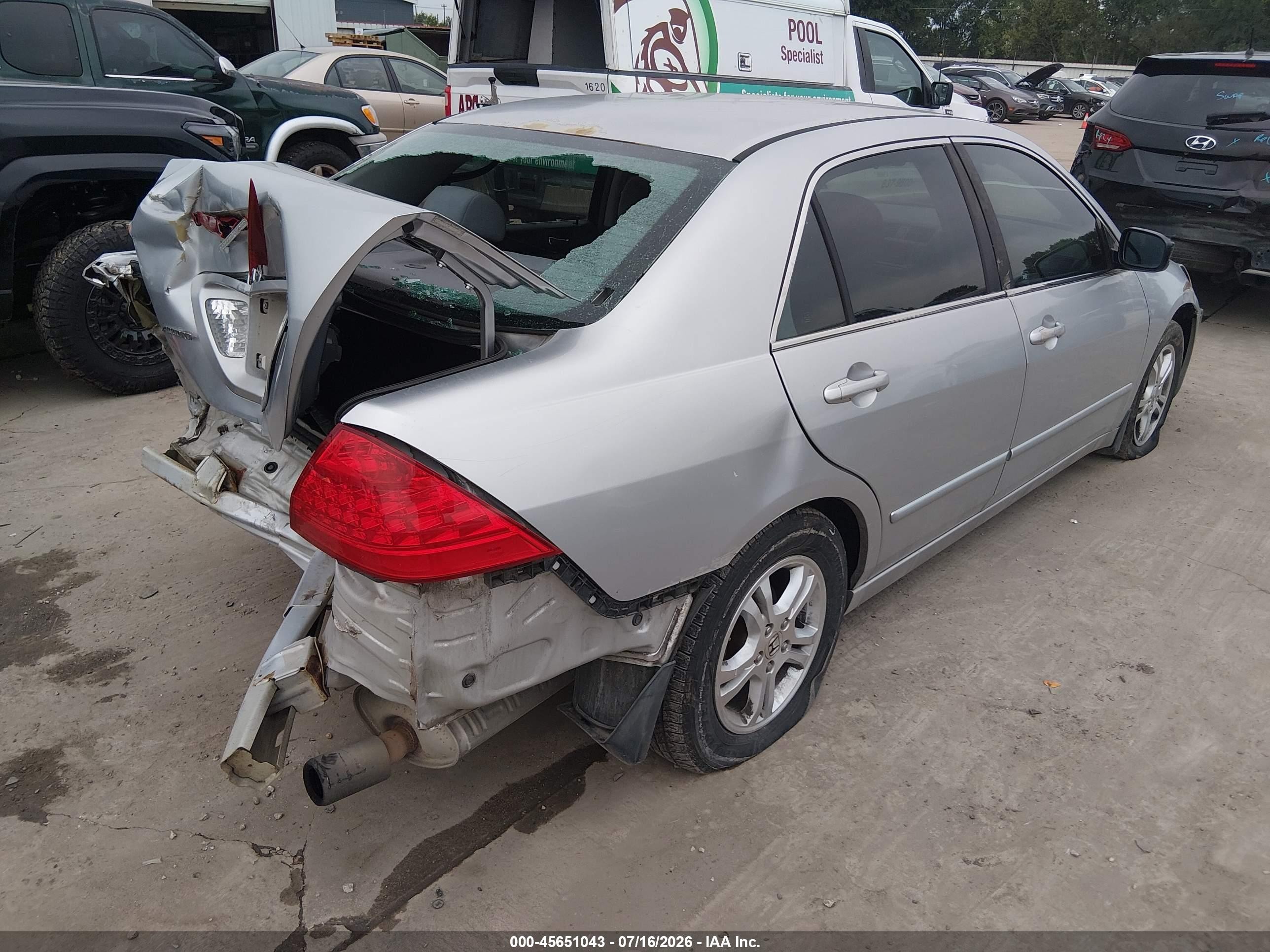 2006 Honda Accord 2.4 Se Silver vin: 1HGCM56336A088398