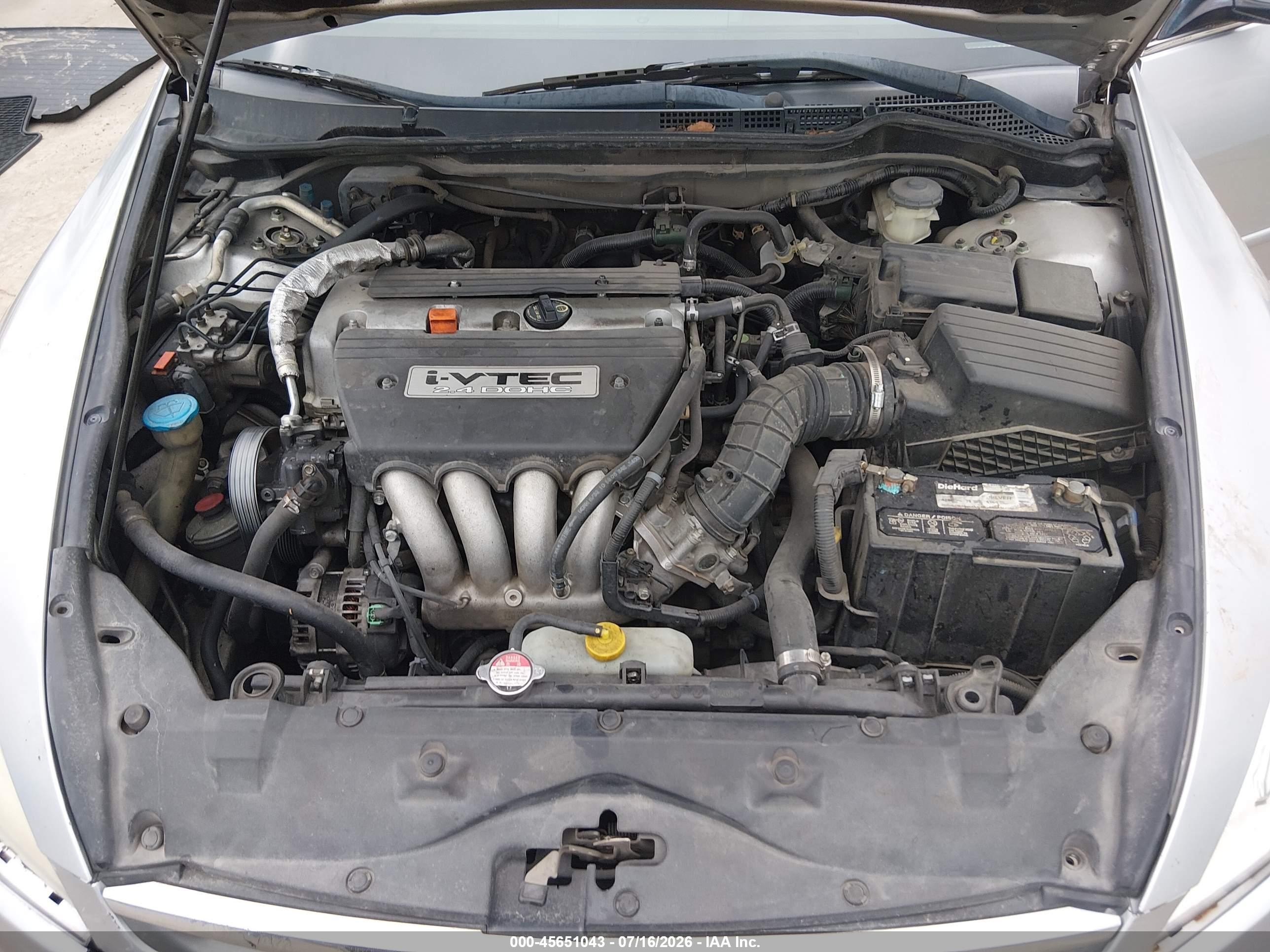 2006 Honda Accord 2.4 Se Silver vin: 1HGCM56336A088398