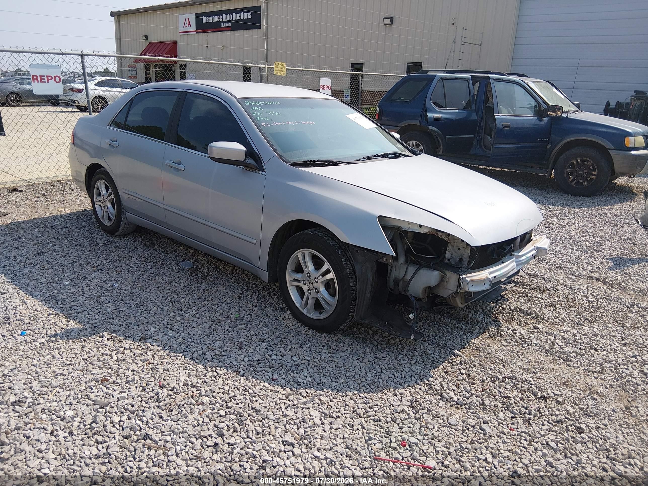 2006 Honda Accord 2.4 Se Silver vin: 1HGCM56336A124011