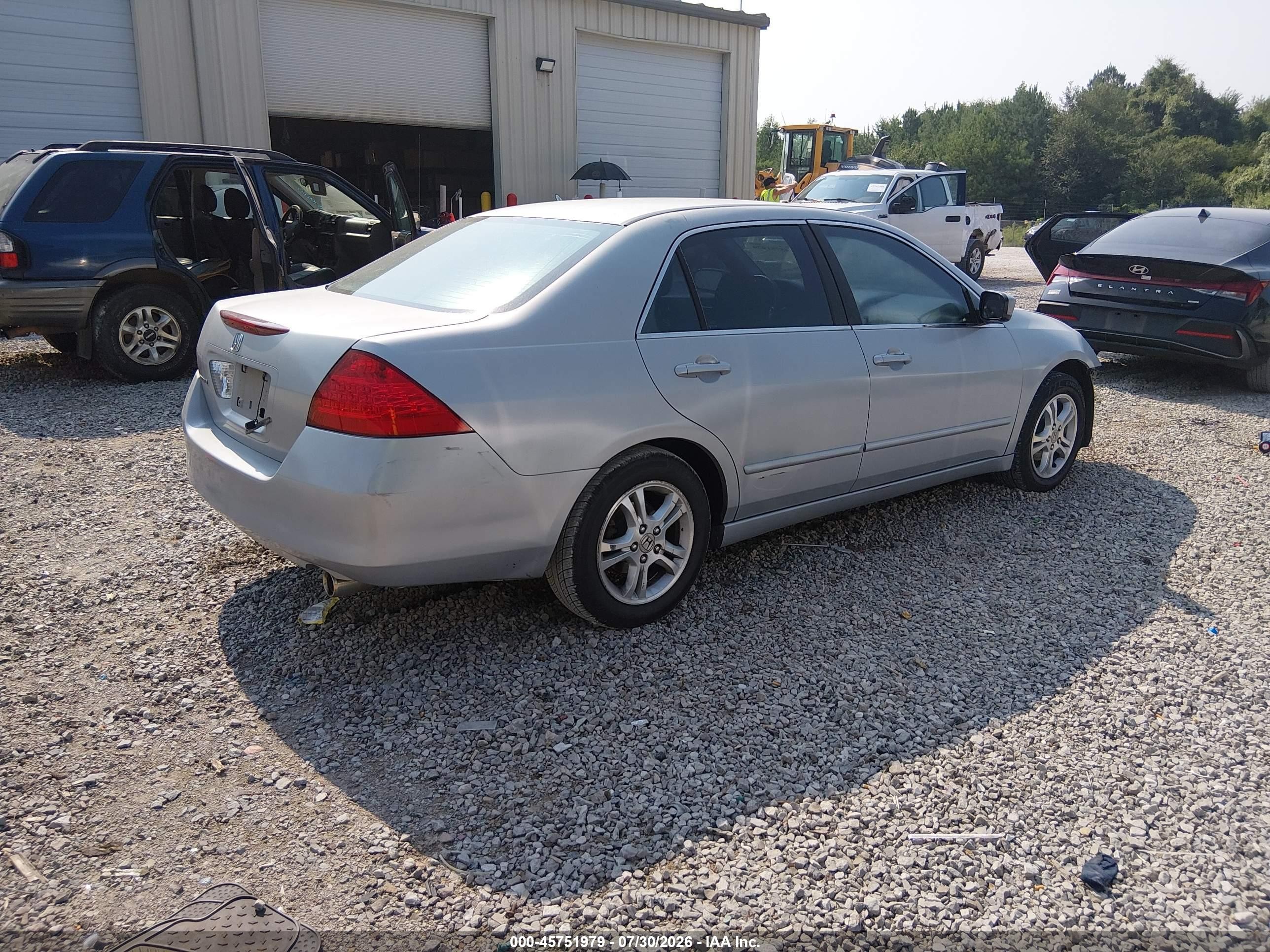 2006 Honda Accord 2.4 Se Silver vin: 1HGCM56336A124011