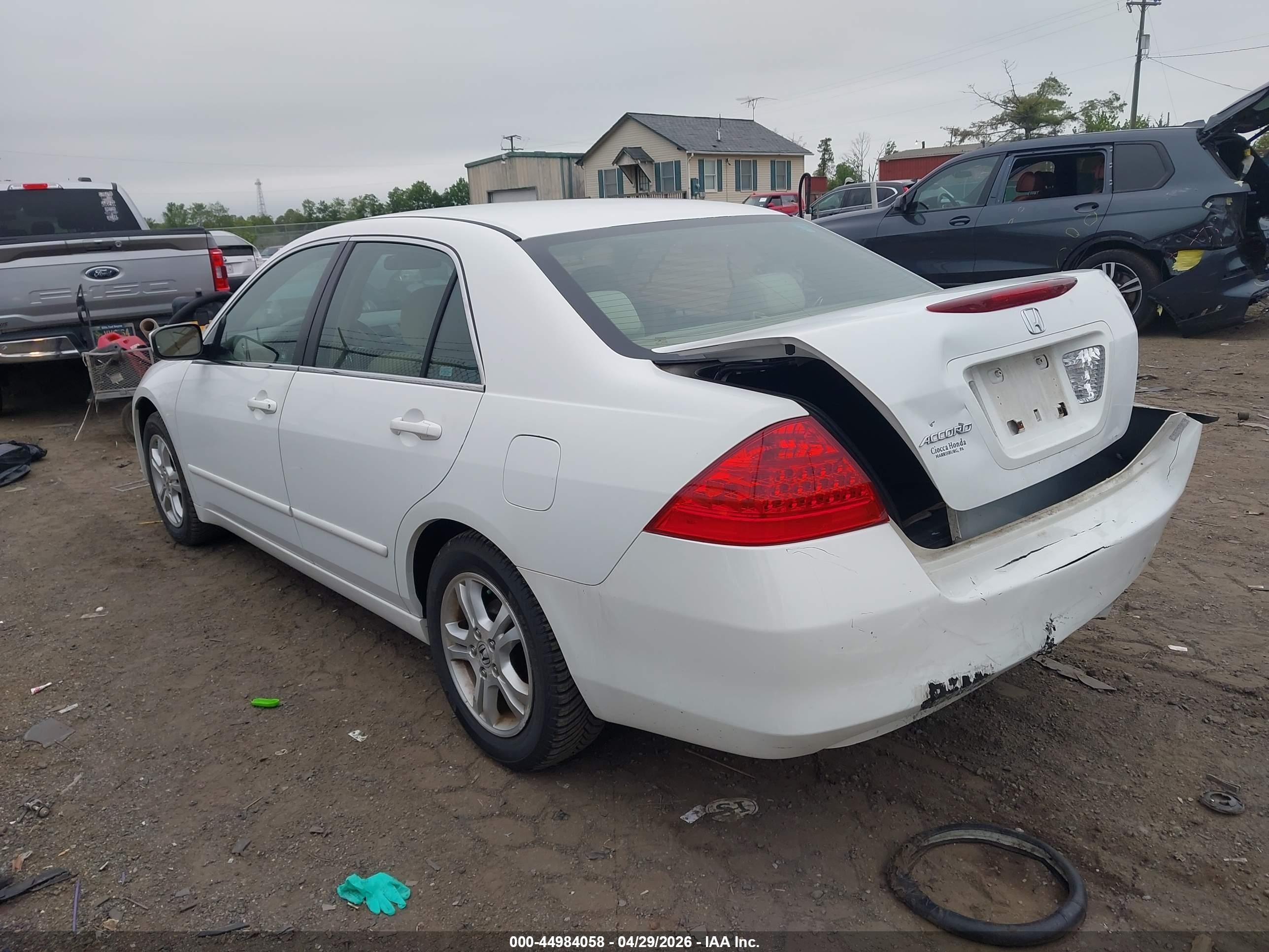 2006 Honda Accord 2.4 Se Белый vin: 1HGCM56336A180286