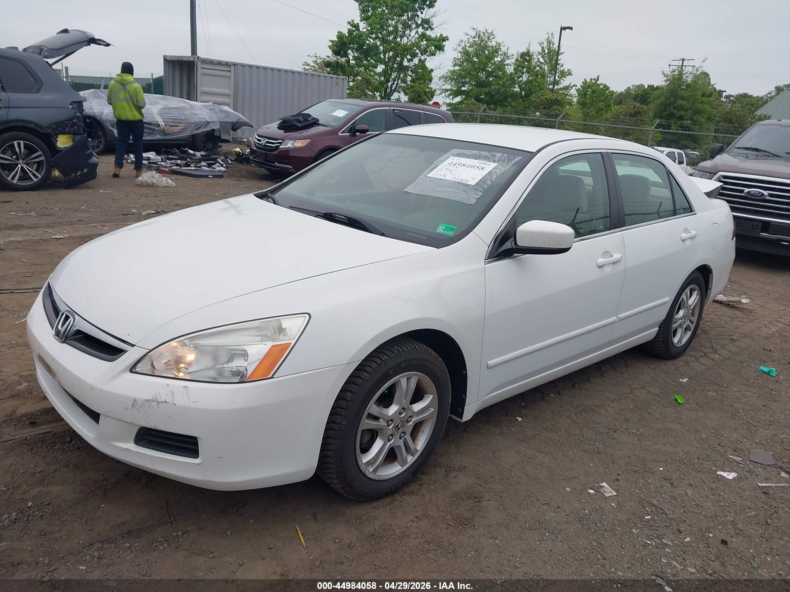 2006 Honda Accord 2.4 Se Белый vin: 1HGCM56336A180286