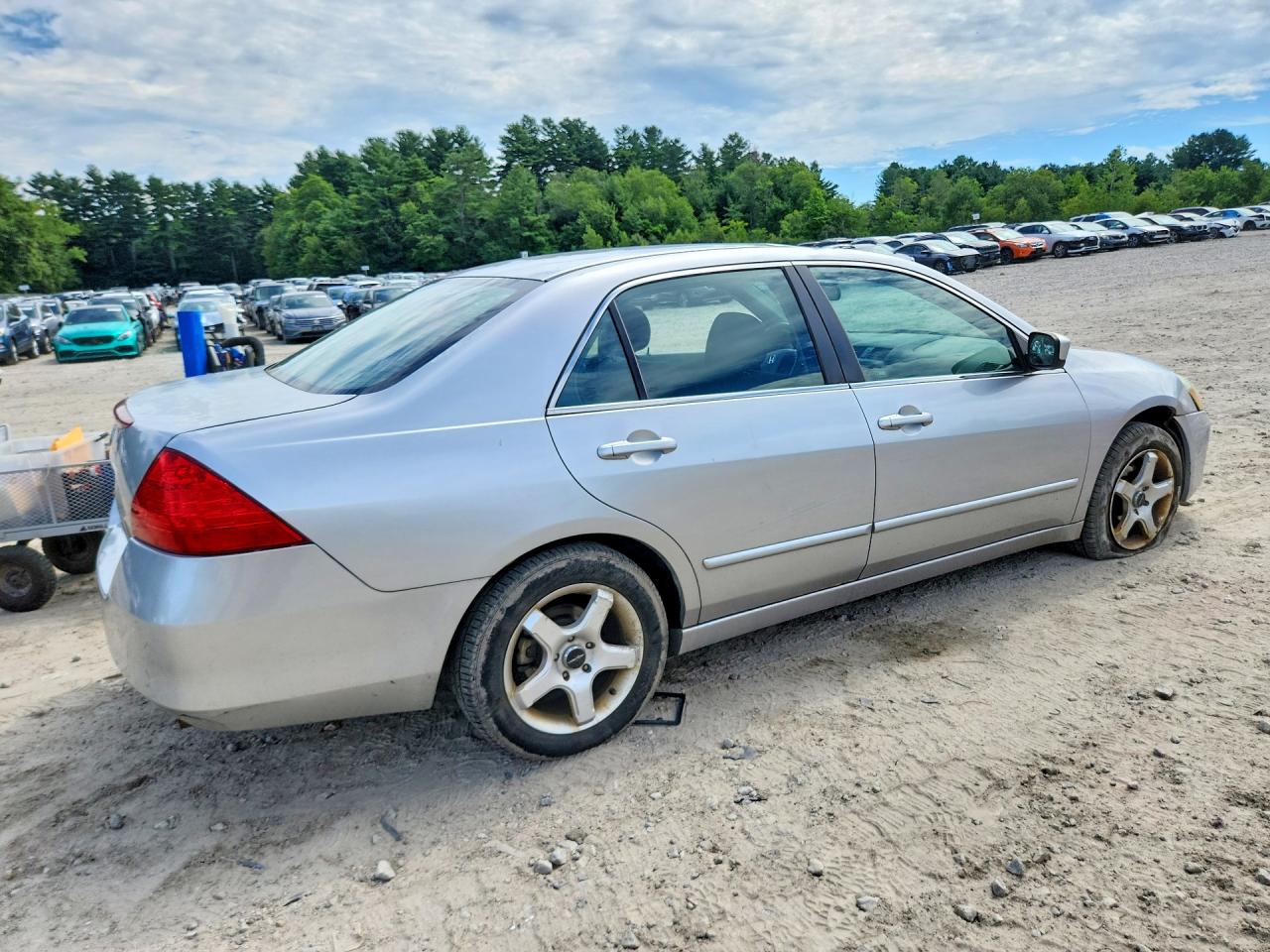 2007 Honda Accord Se Silver vin: 1HGCM56337A042300