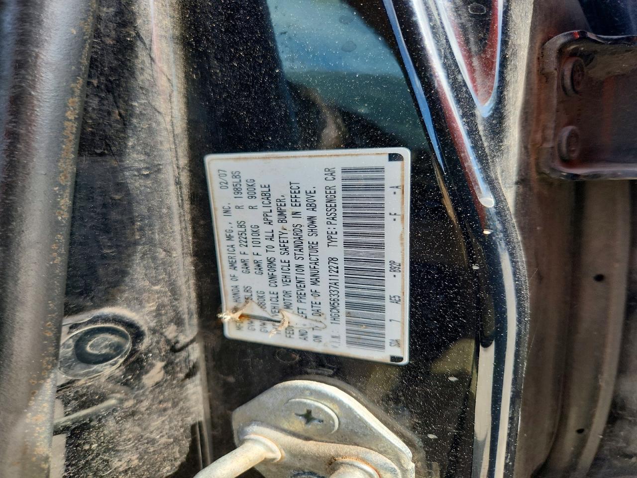 2007 Honda Accord Se Black vin: 1HGCM56337A112278