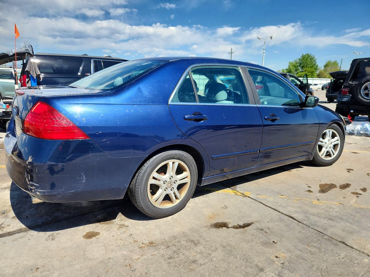 2007 Honda Accord Se Blue vin: 1HGCM56337A135401