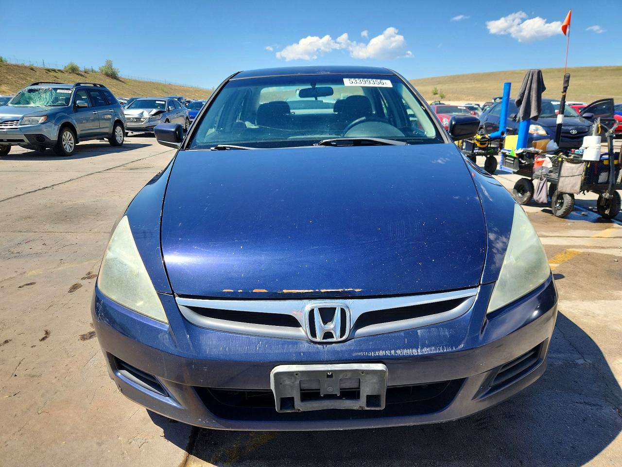 2007 Honda Accord Se Blue vin: 1HGCM56337A135401