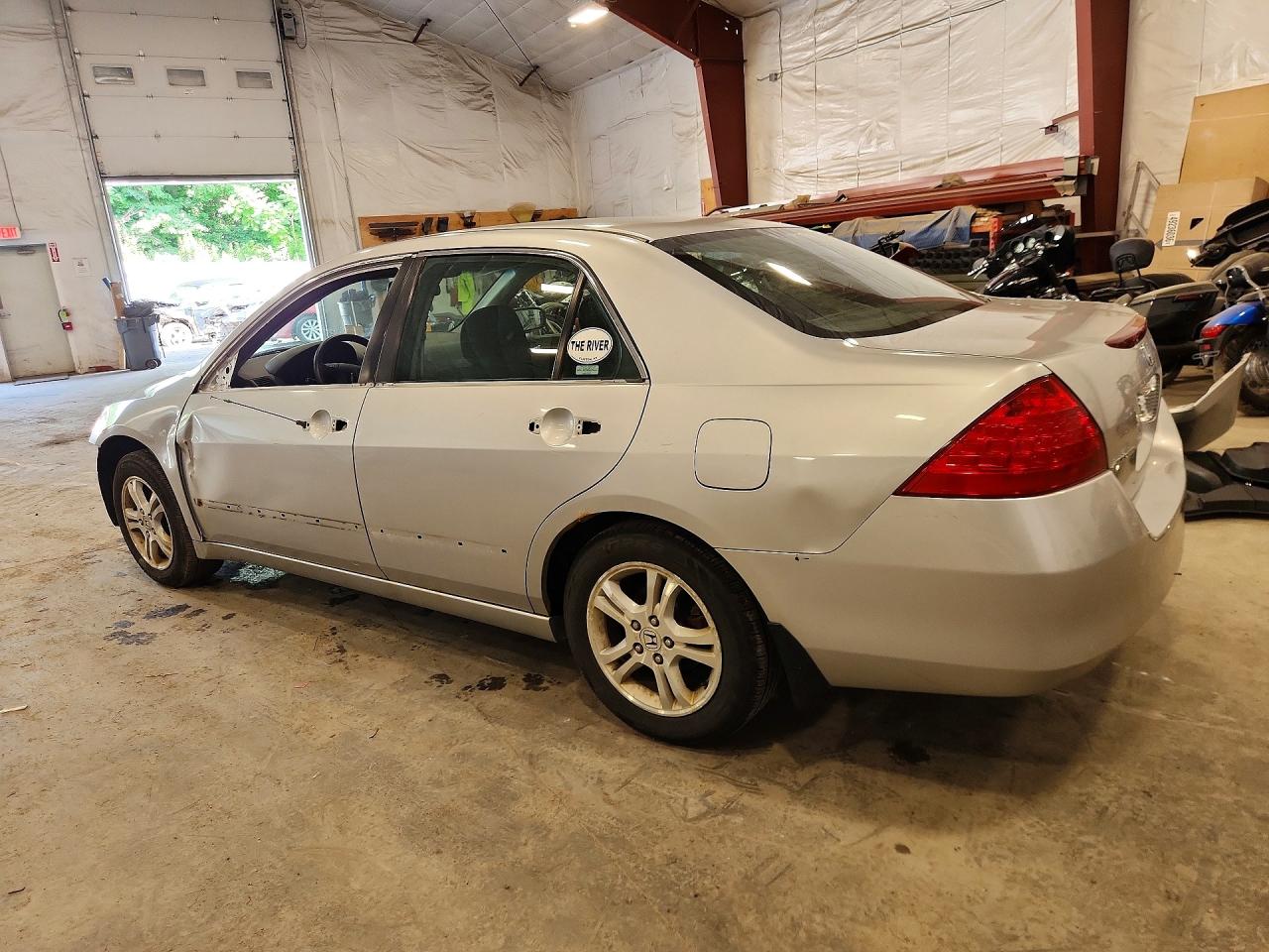 2007 Honda Accord Se Silver vin: 1HGCM56337A181813