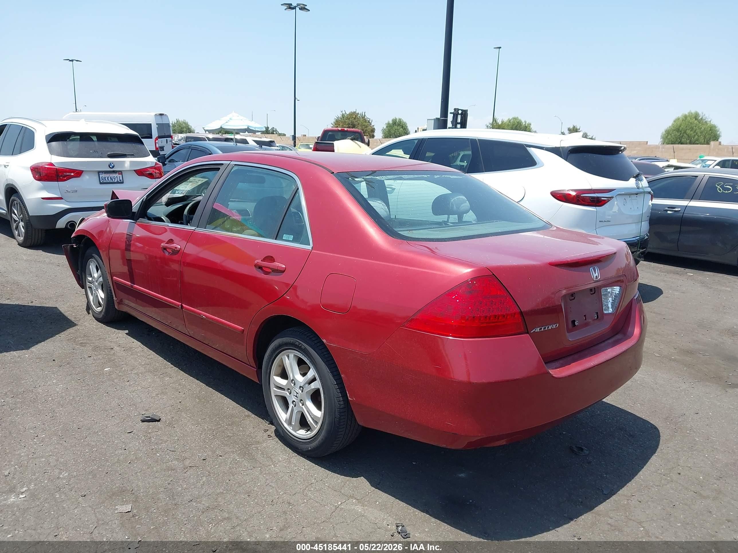 2007 Honda Accord 2.4 Se Красный vin: 1HGCM56337A220075